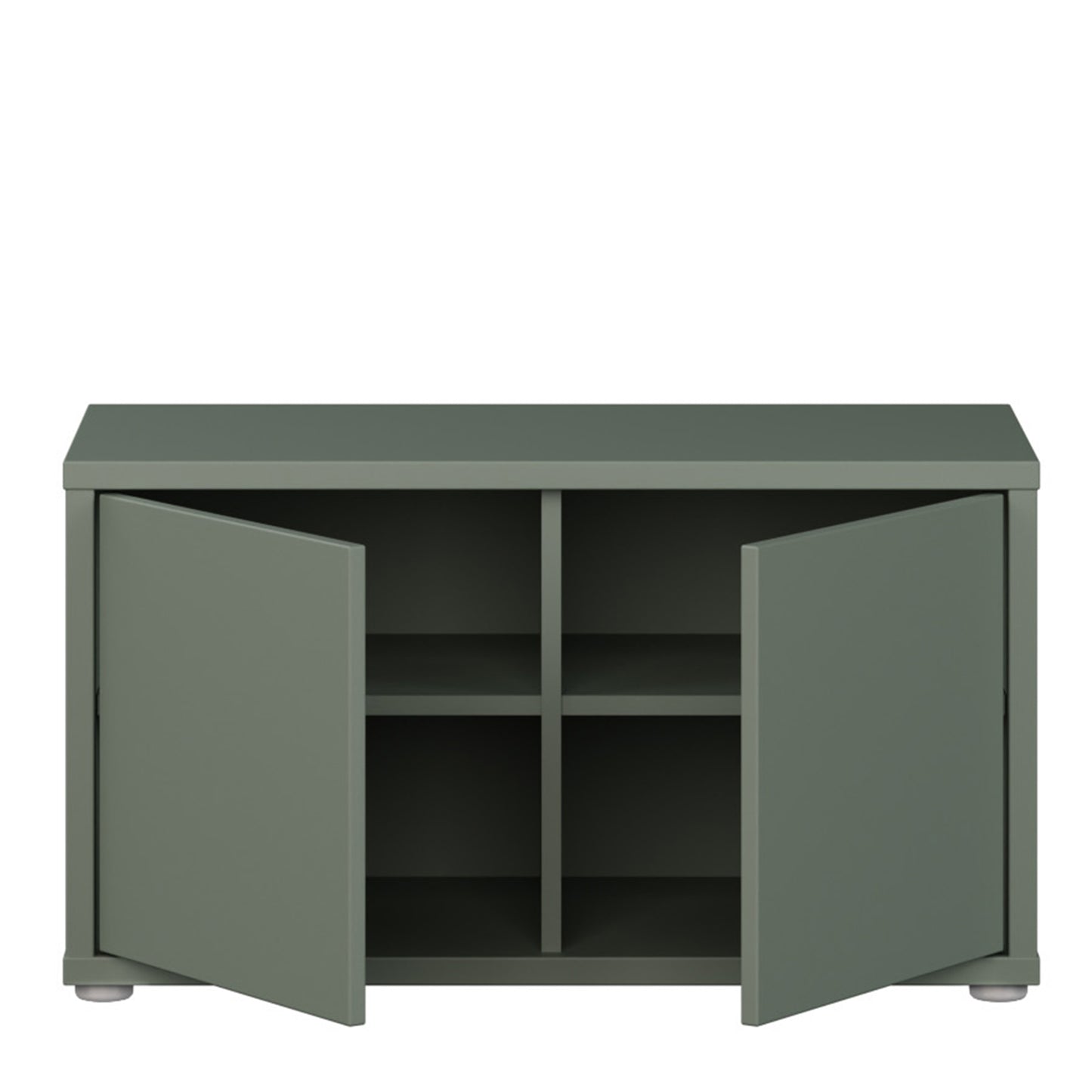 Bloc 2 Door Storage Bench in Sage Green - Industrious Decor