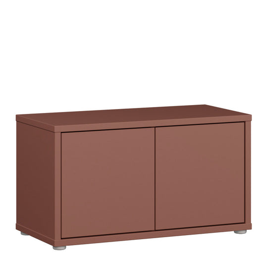 Bloc 2 Door Storage Bench in Terracotta - Industrious Decor
