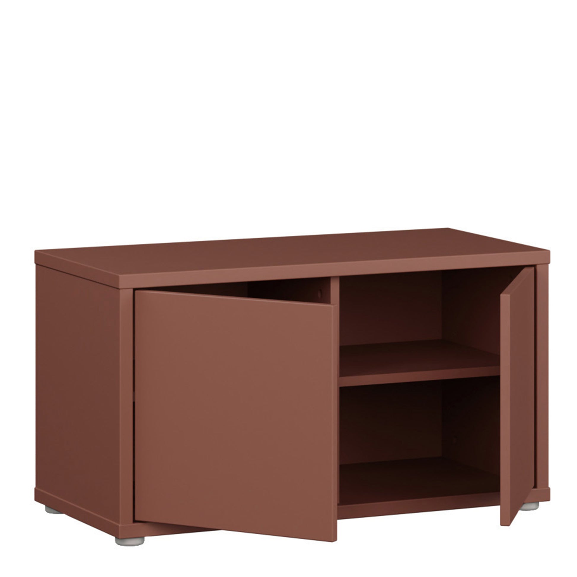 Bloc 2 Door Storage Bench in Terracotta - Industrious Decor