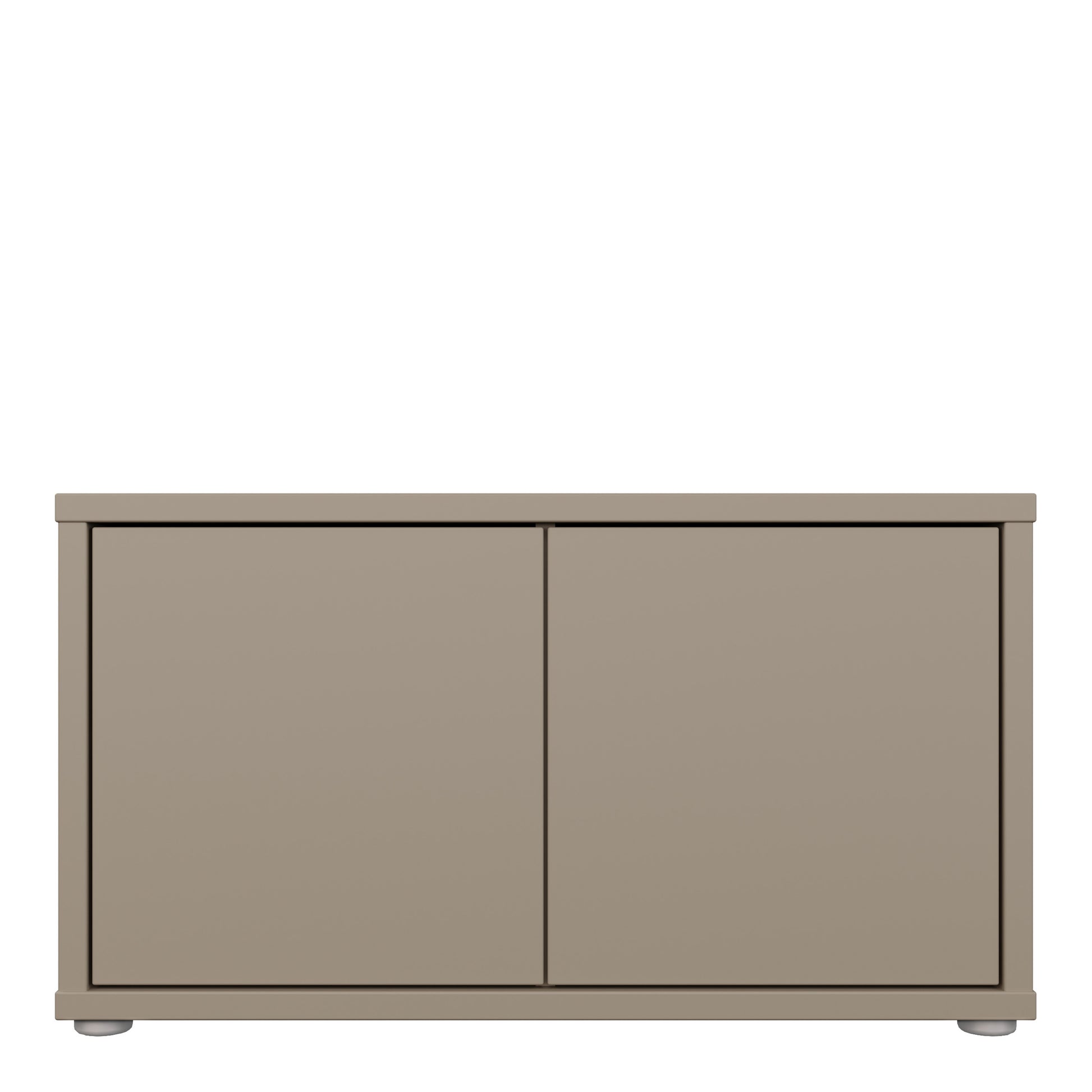 Bloc 2 Door Storage Bench in Taupe - Industrious Decor