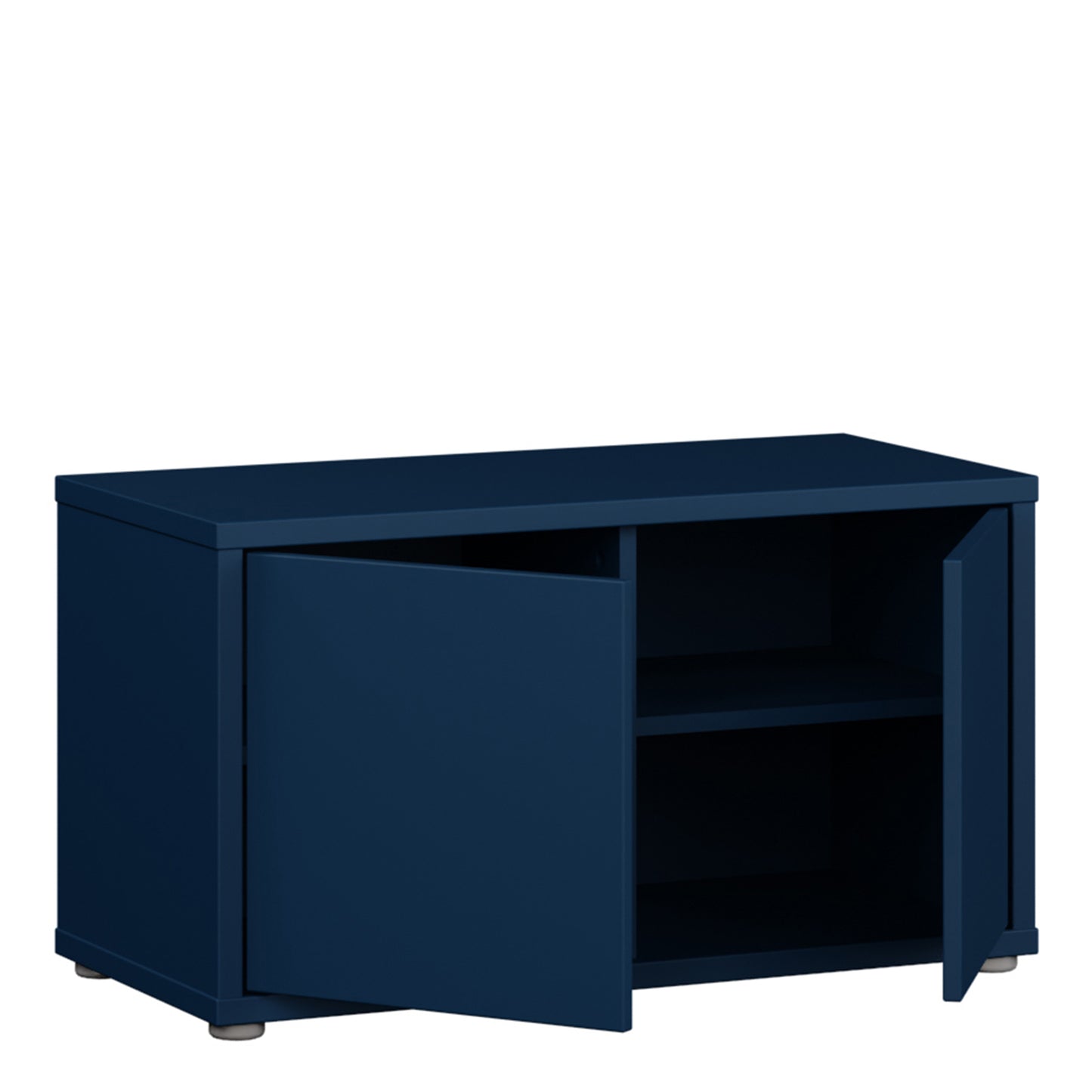 Bloc 2 Door Storage Bench in Night Blue - Industrious Decor