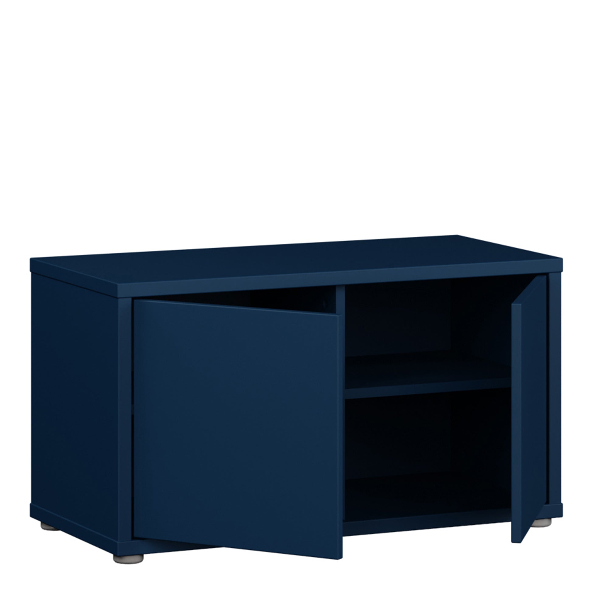 Bloc 2 Door Storage Bench in Night Blue - Industrious Decor