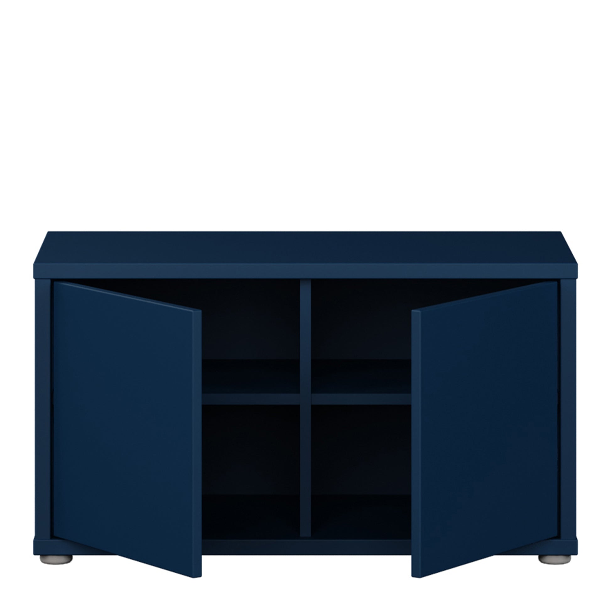 Bloc 2 Door Storage Bench in Night Blue - Industrious Decor