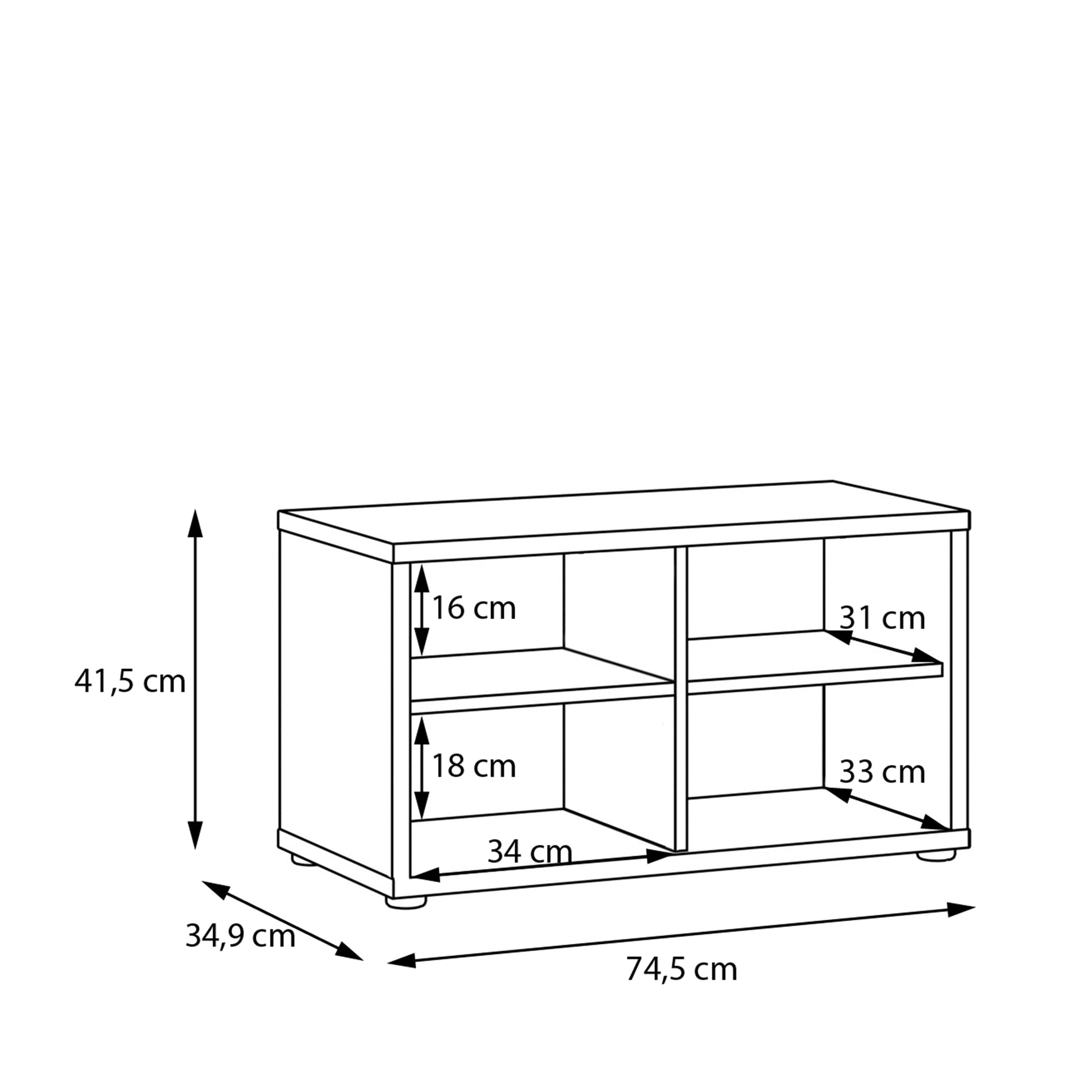 Bloc 2 Door Storage Bench in Night Blue - Industrious Decor