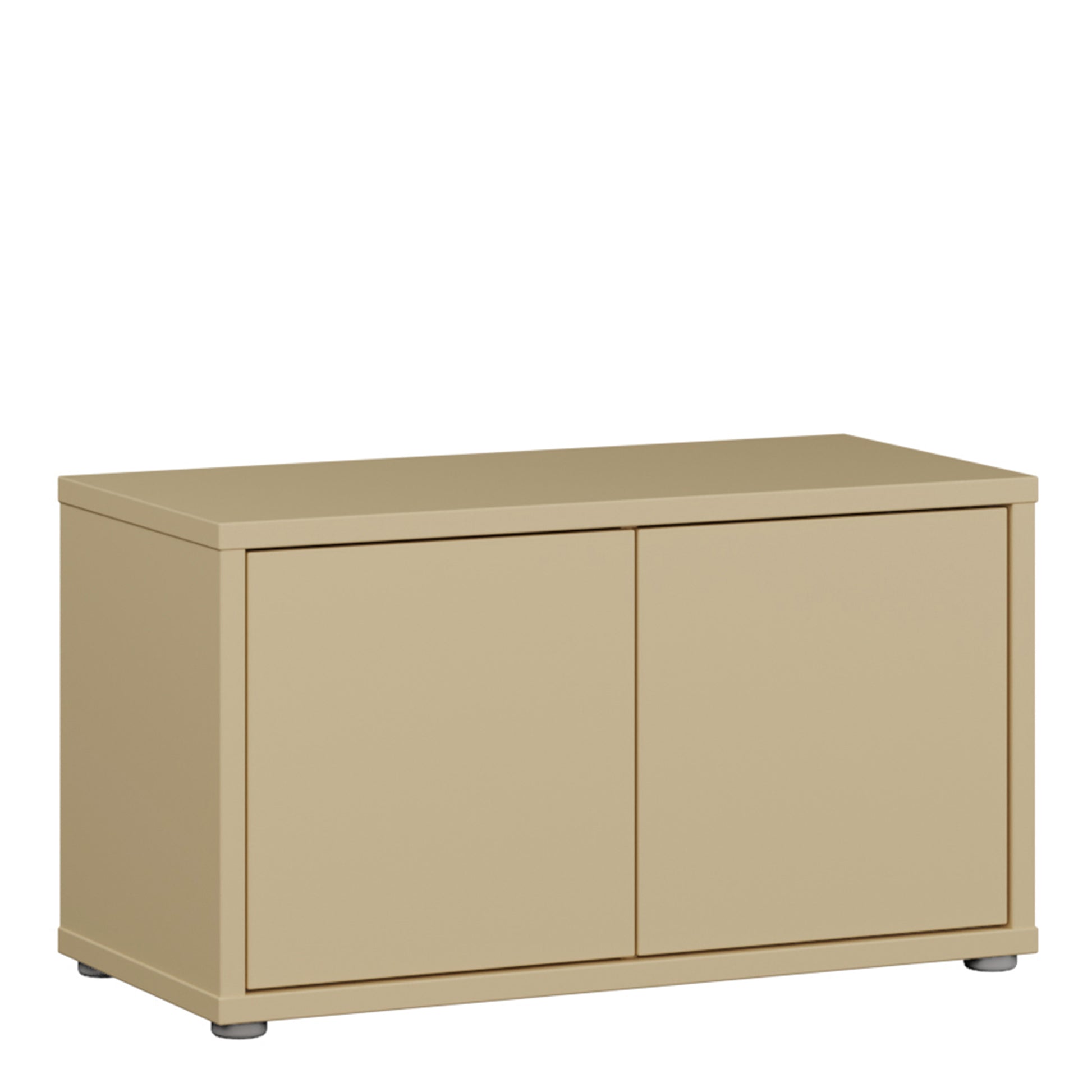 Bloc 2 Door Storage Bench in Butter Yellow - Industrious Decor