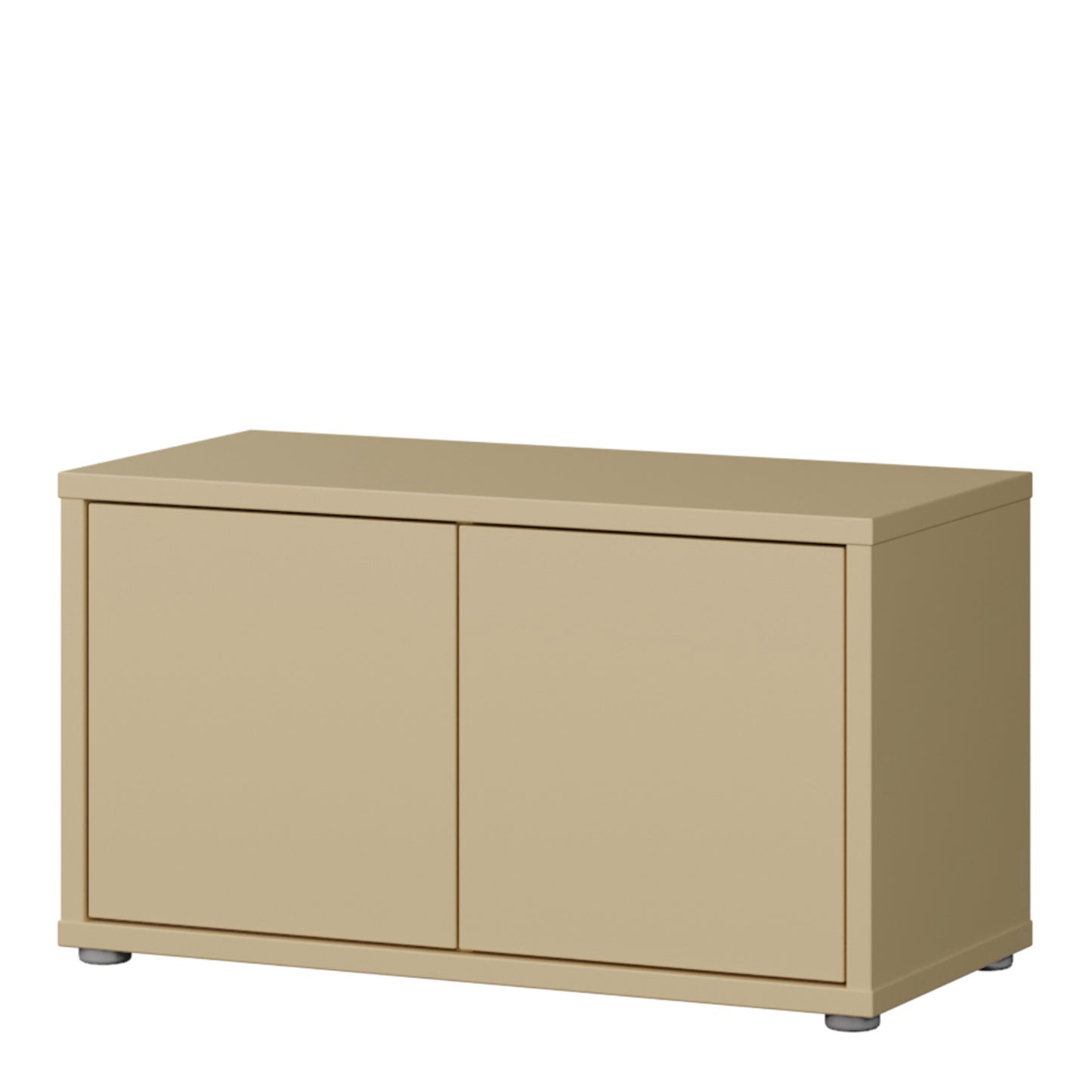 Bloc 2 Door Storage Bench in Butter Yellow - Industrious Decor