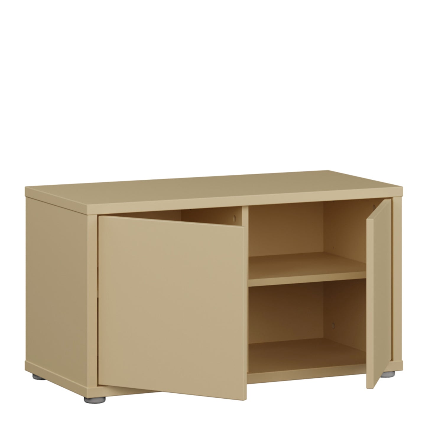 Bloc 2 Door Storage Bench in Butter Yellow - Industrious Decor