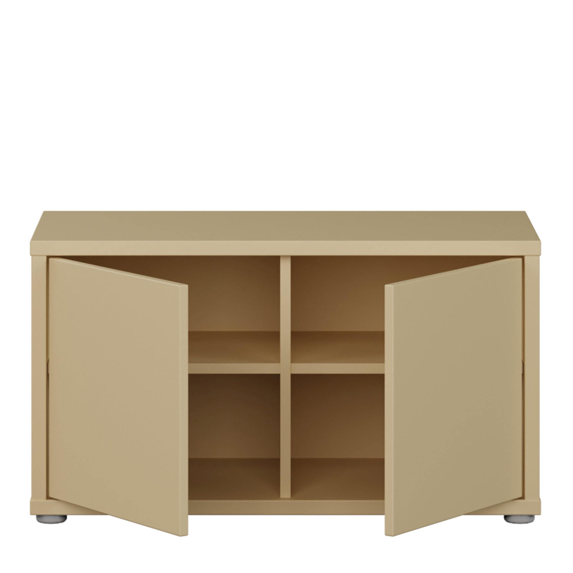 Bloc 2 Door Storage Bench in Butter Yellow - Industrious Decor
