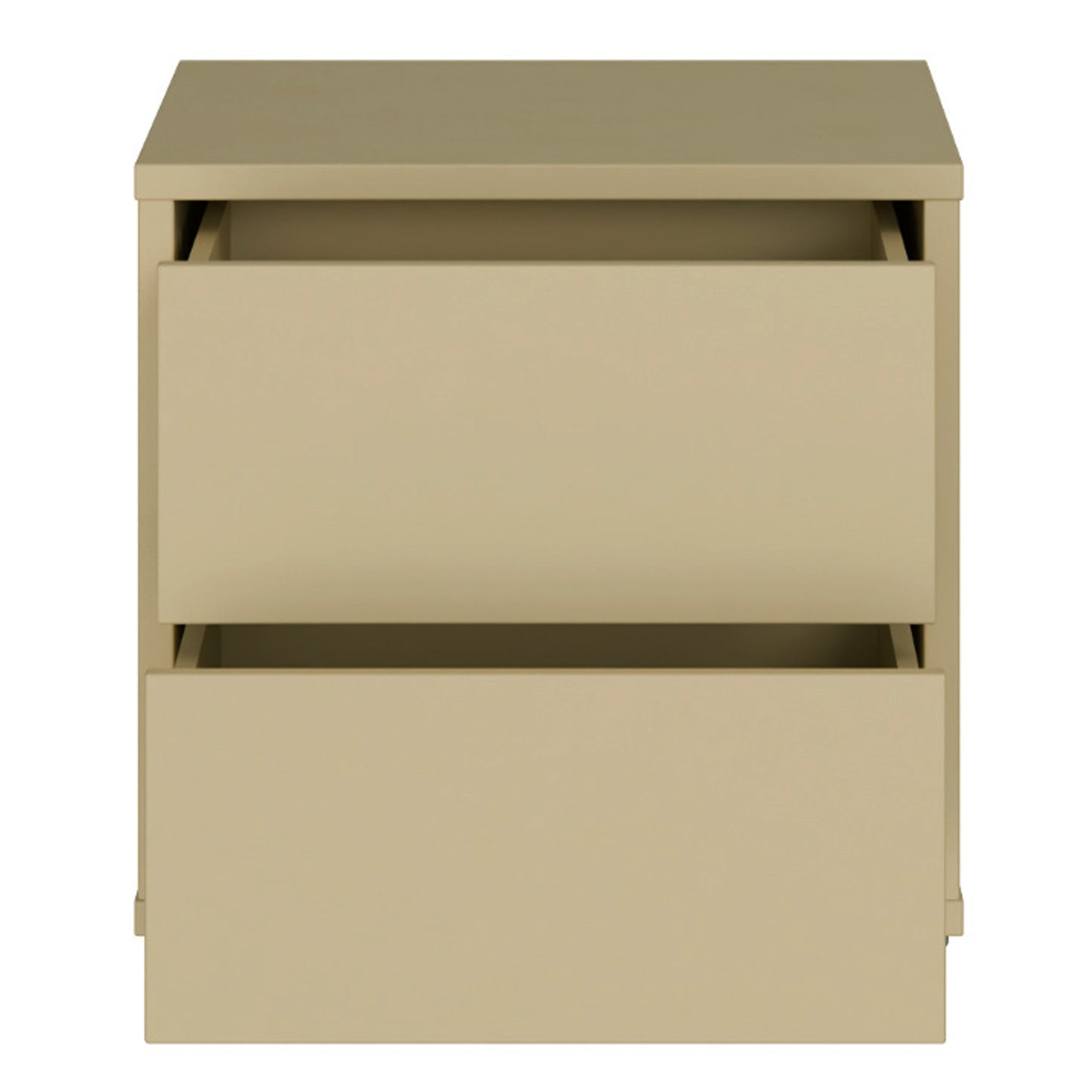 Bloc 2 Drawer Low Bedside Cabinet in Butter Yellow - Industrious Decor