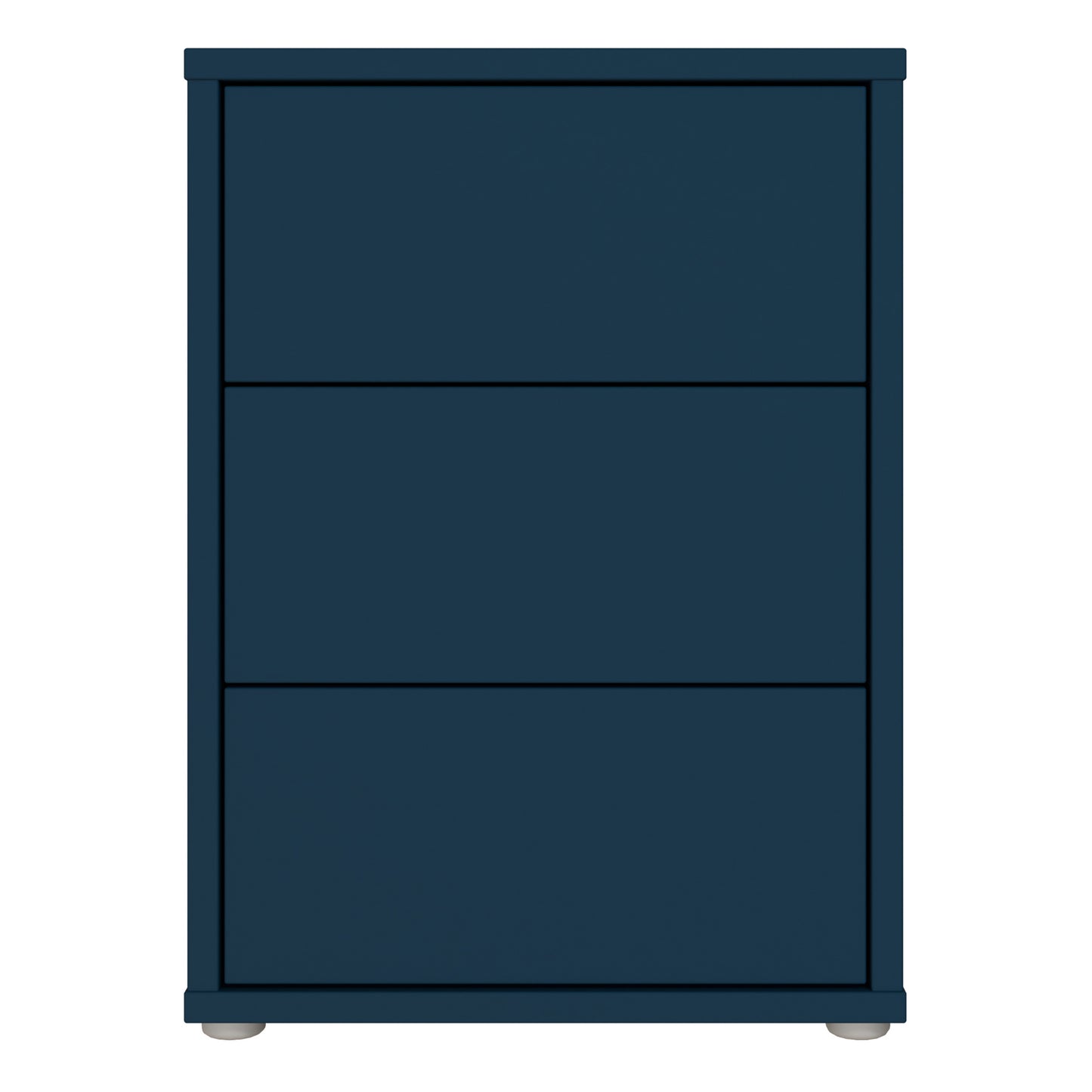 Bloc 3 Drawer Bedside Cabinet in Night Blue - Industrious Decor