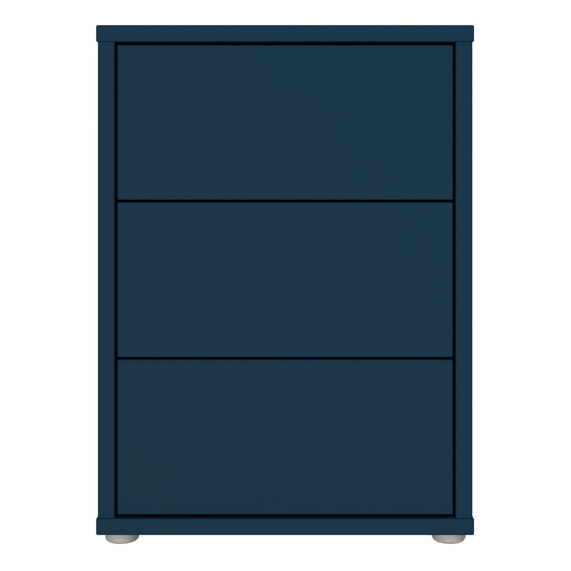 Bloc 3 Drawer Bedside Cabinet in Night Blue - Industrious Decor