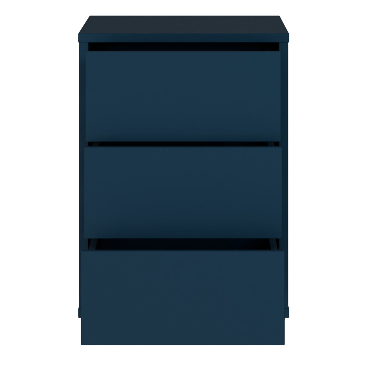 Bloc 3 Drawer Bedside Cabinet in Night Blue - Industrious Decor