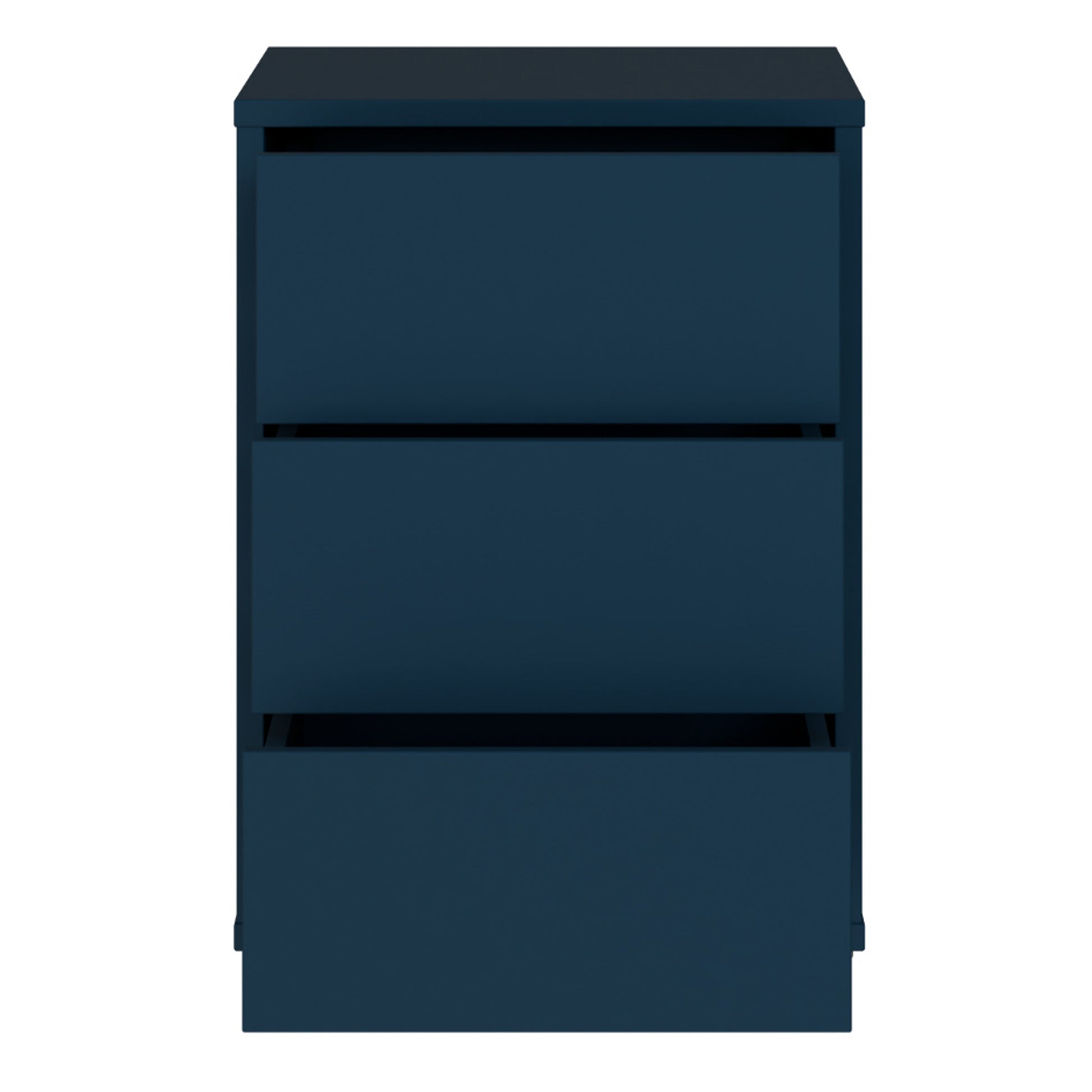 Bloc 3 Drawer Bedside Cabinet in Night Blue - Industrious Decor