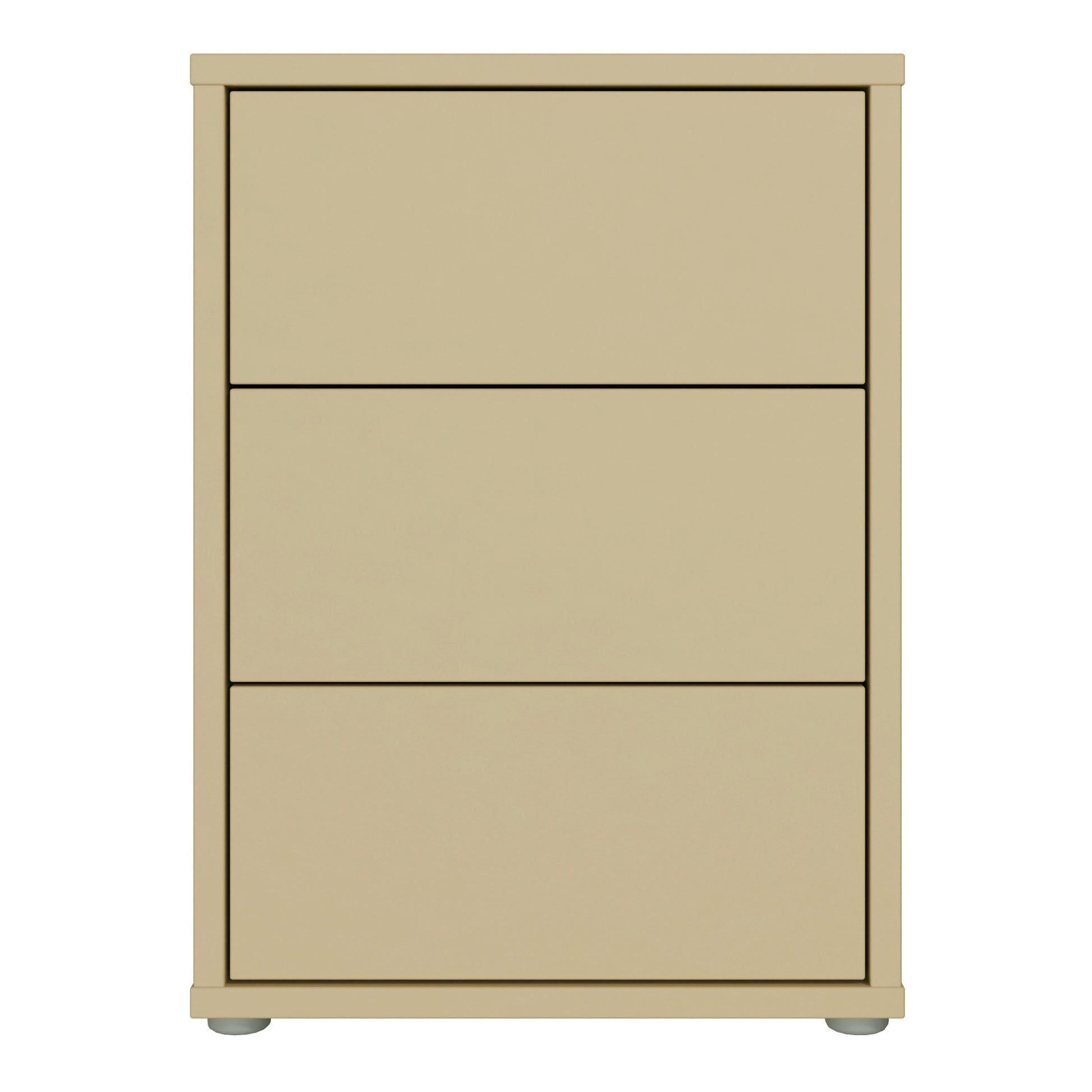 Bloc 3 Drawer Bedside Cabinet in Butter Yellow - Industrious Decor
