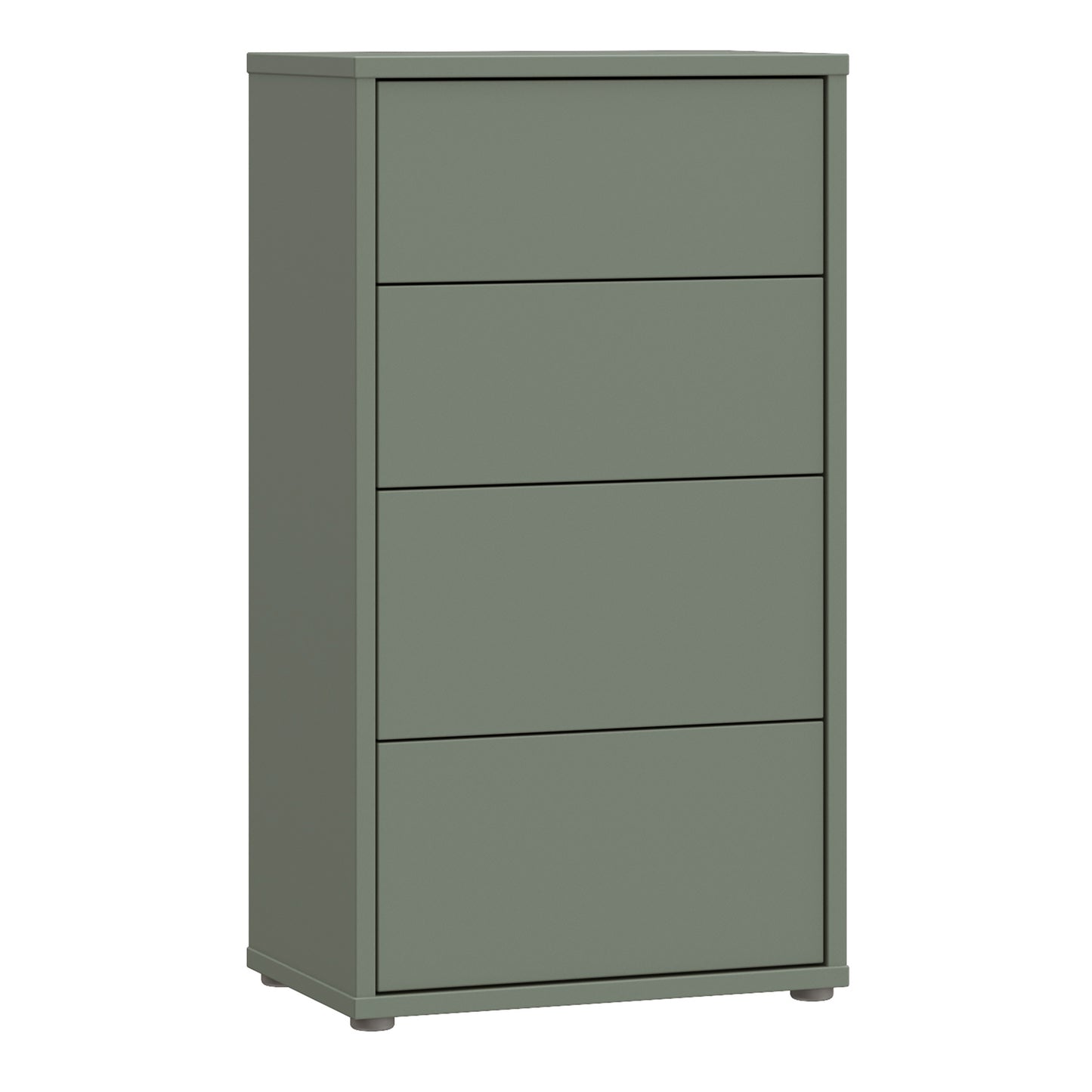 Bloc Tall 4 Drawer Chest in Sage Green - Industrious Decor