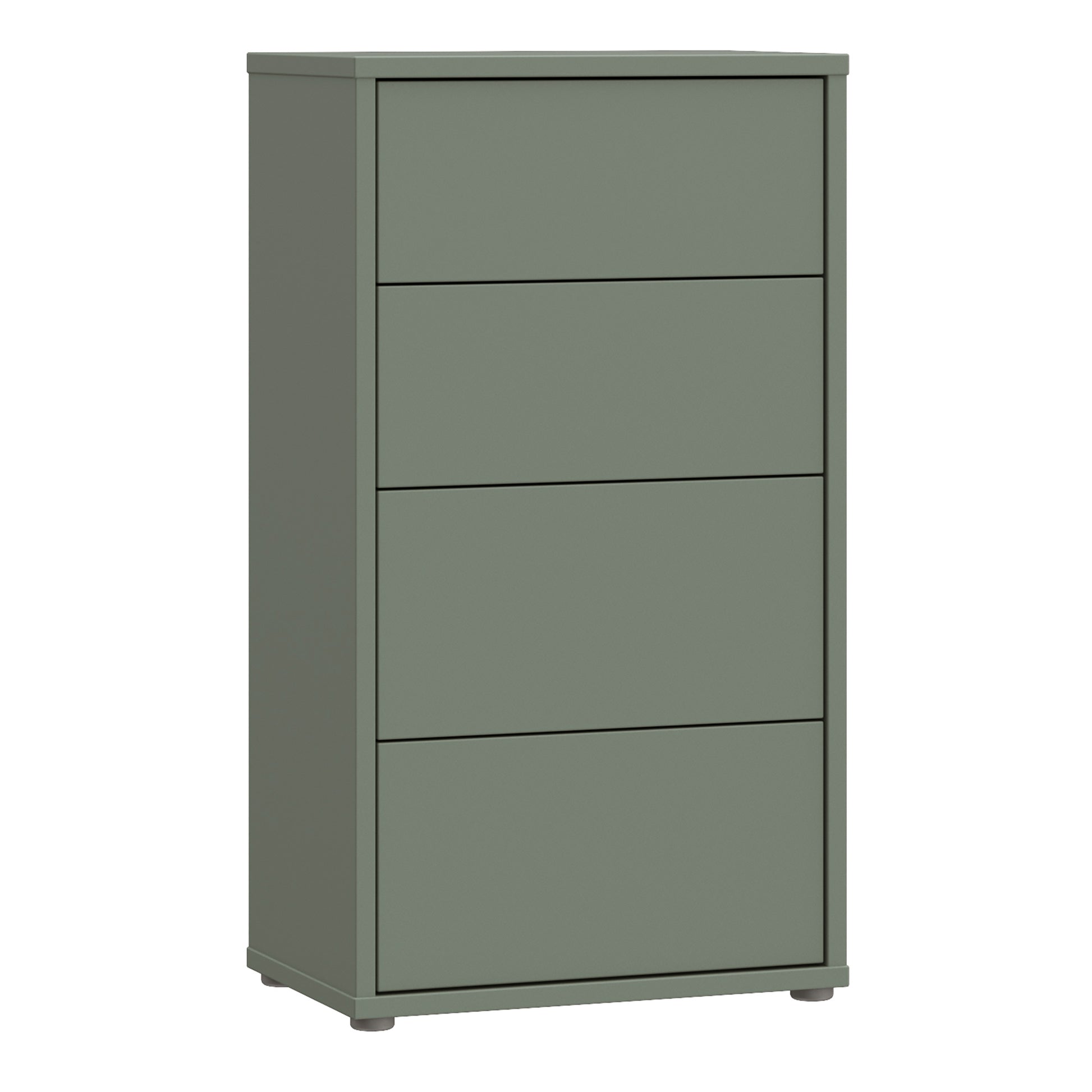 Bloc Tall 4 Drawer Chest in Sage Green - Industrious Decor
