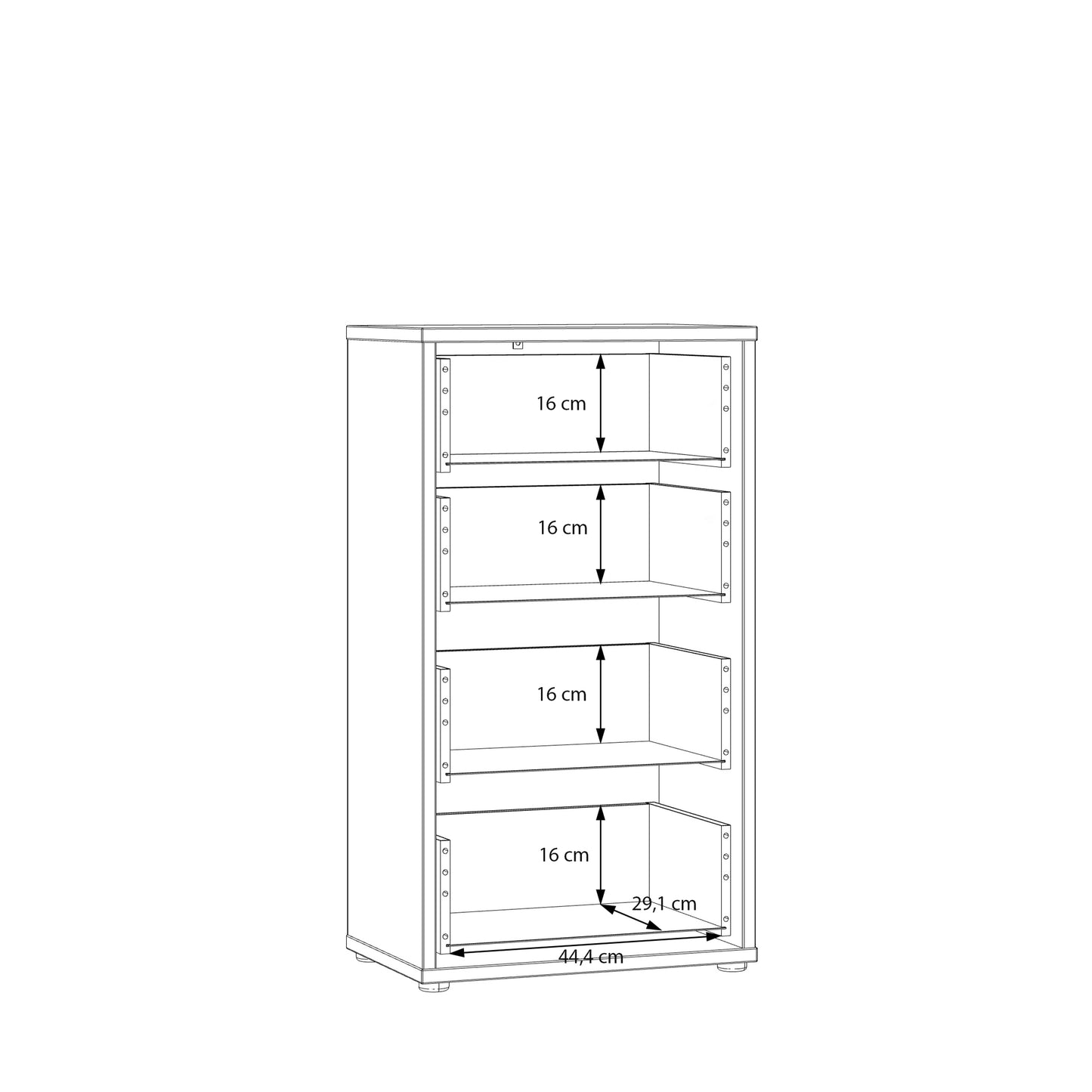 Bloc Tall 4 Drawer Chest in Sage Green - Industrious Decor