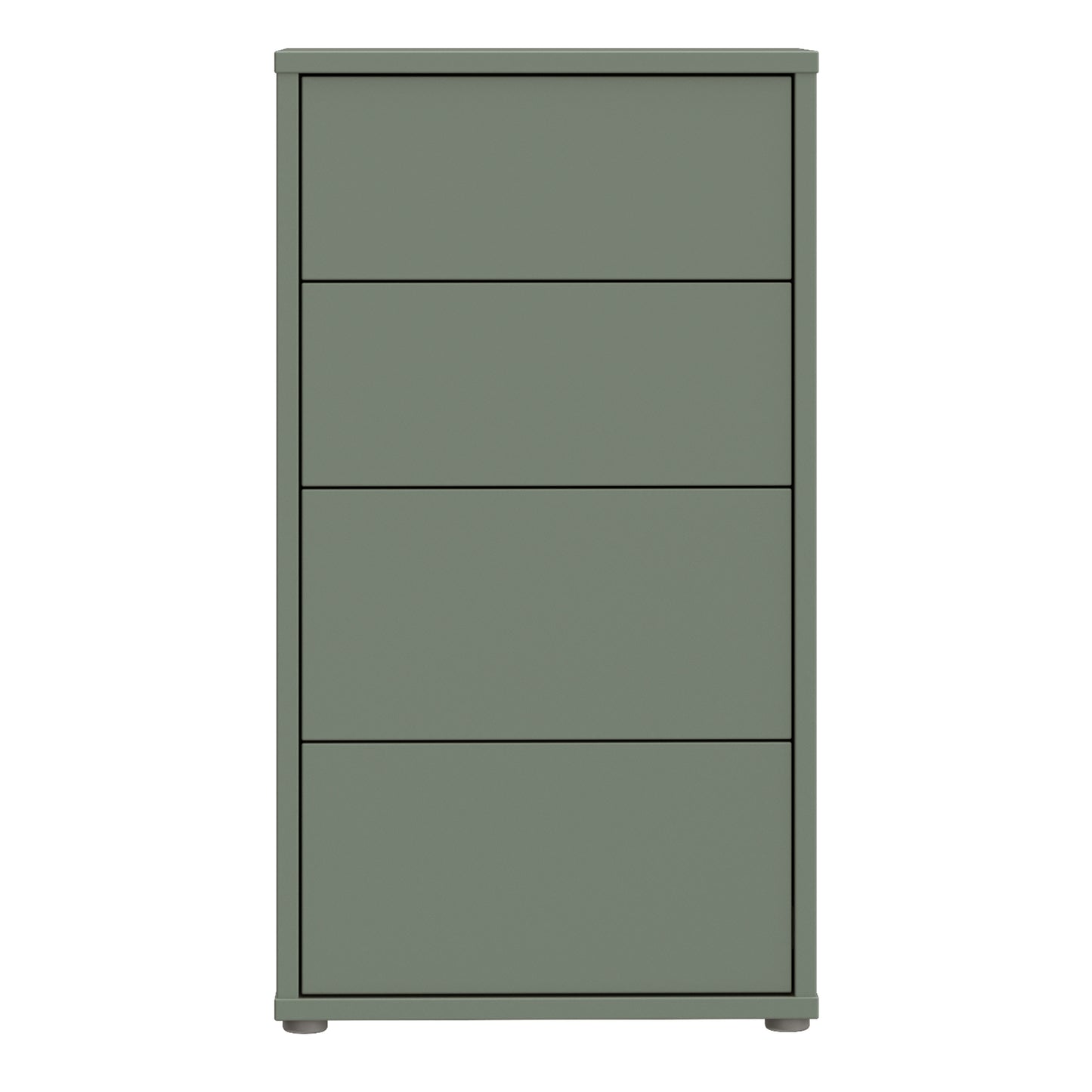Bloc Tall 4 Drawer Chest in Sage Green - Industrious Decor