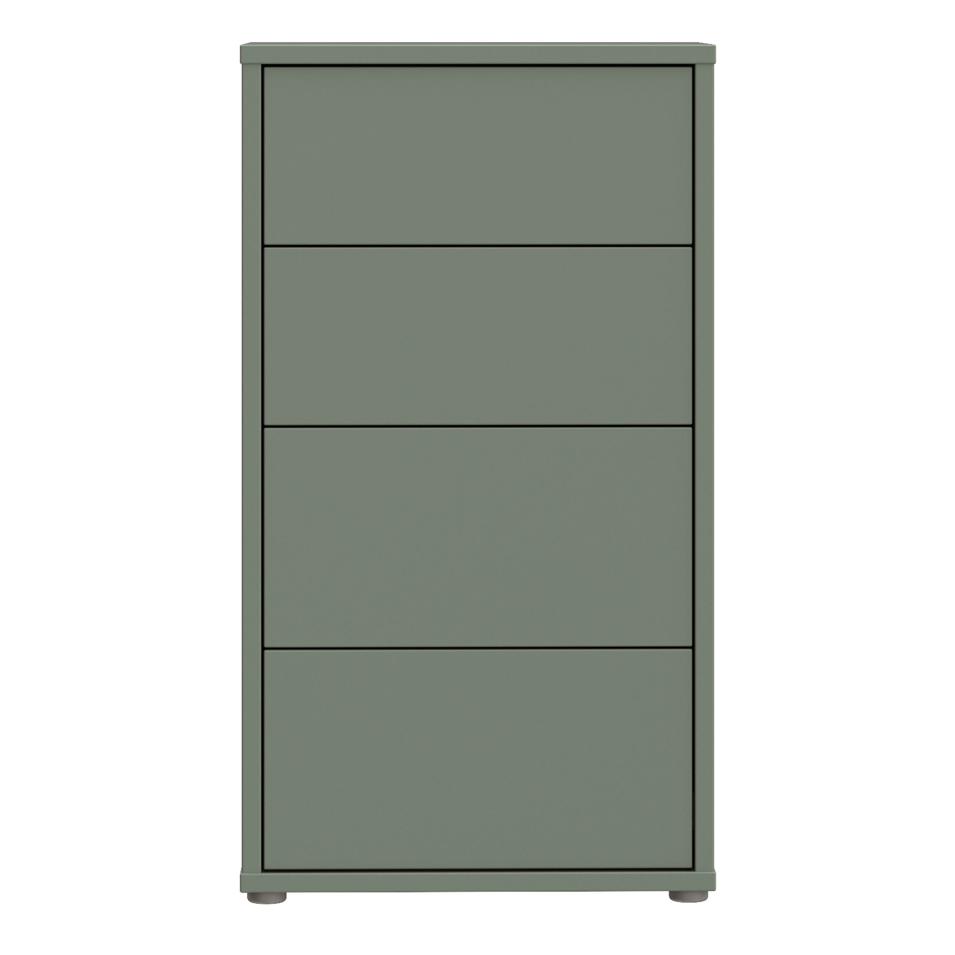 Bloc Tall 4 Drawer Chest in Sage Green - Industrious Decor
