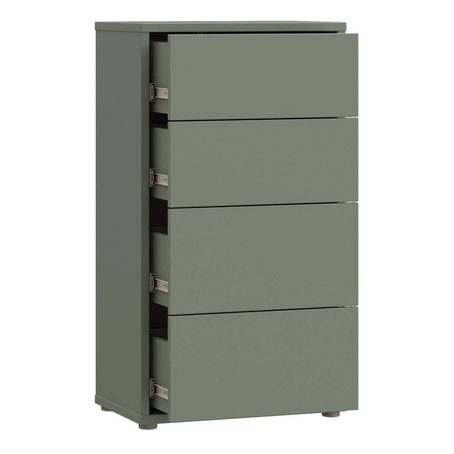 Bloc Tall 4 Drawer Chest in Sage Green - Industrious Decor