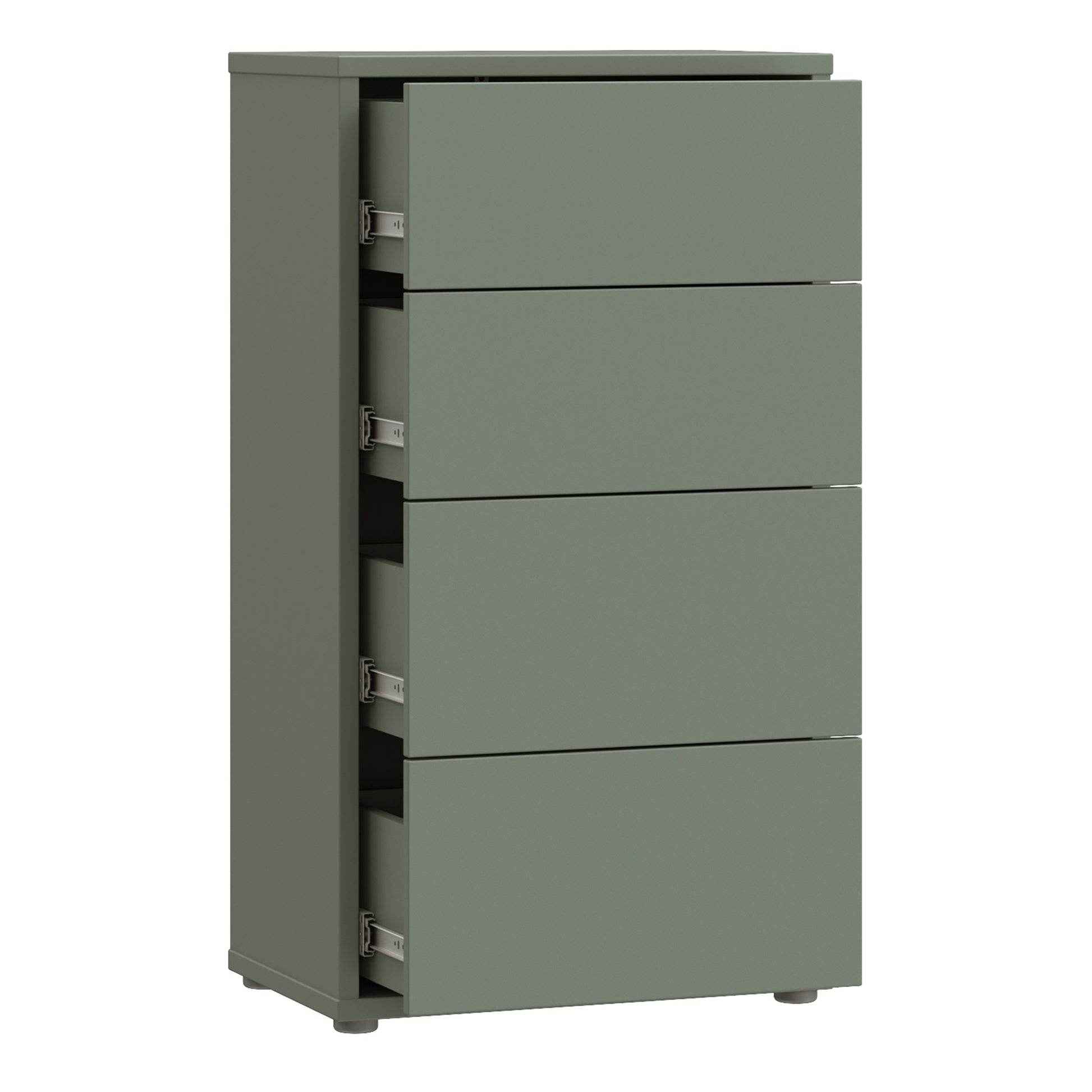 Bloc Tall 4 Drawer Chest in Sage Green - Industrious Decor