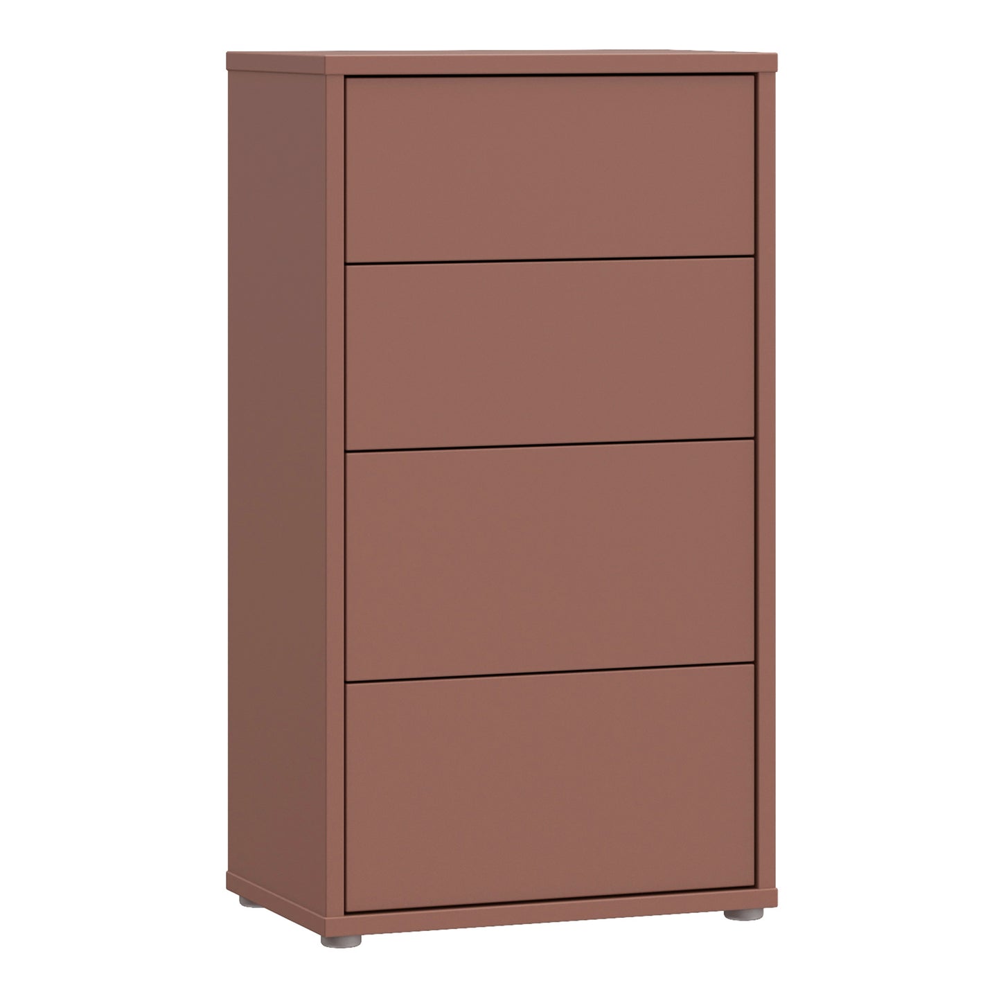 Bloc Tall 4 Drawer Chest in Terracotta - Industrious Decor