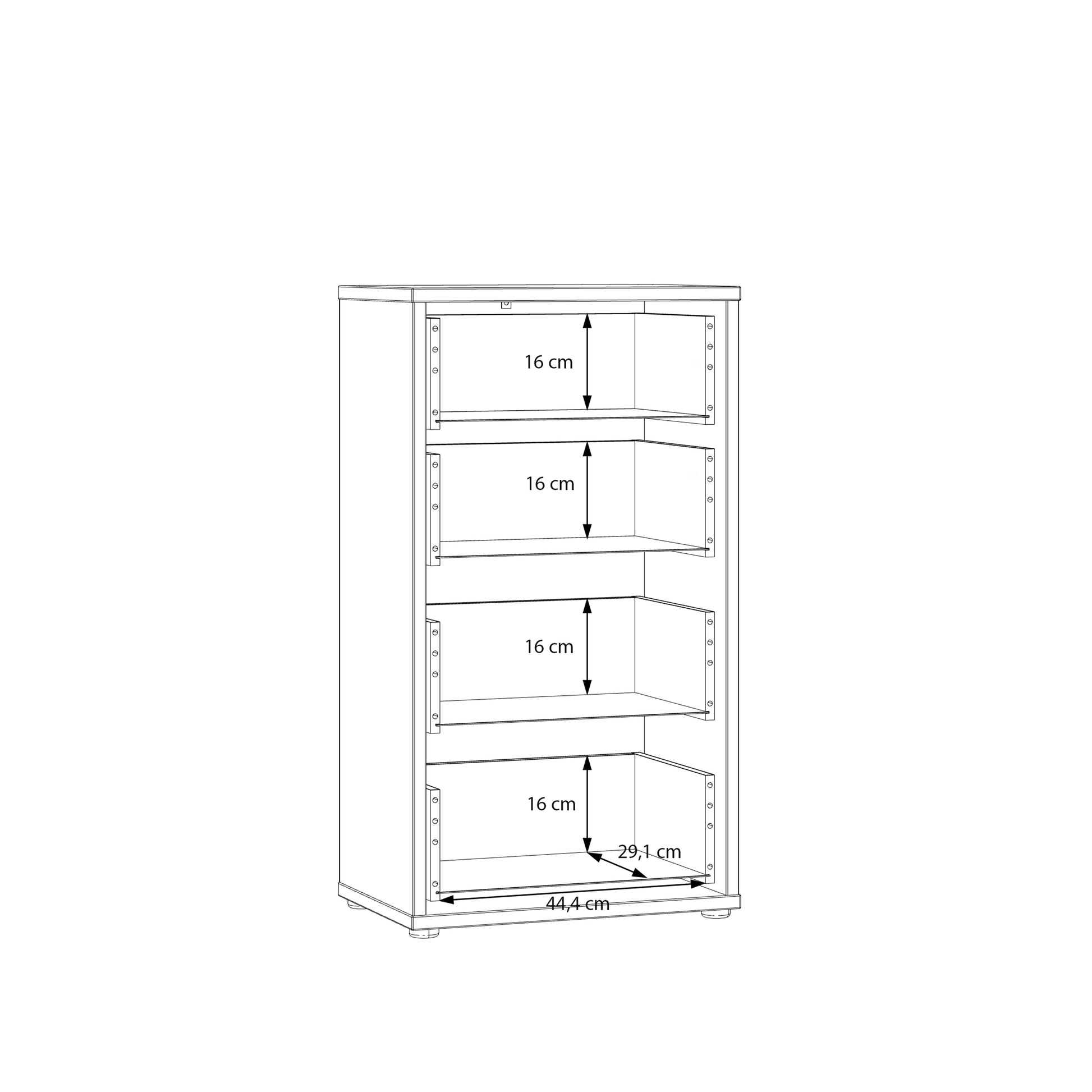 Bloc Tall 4 Drawer Chest in Terracotta - Industrious Decor