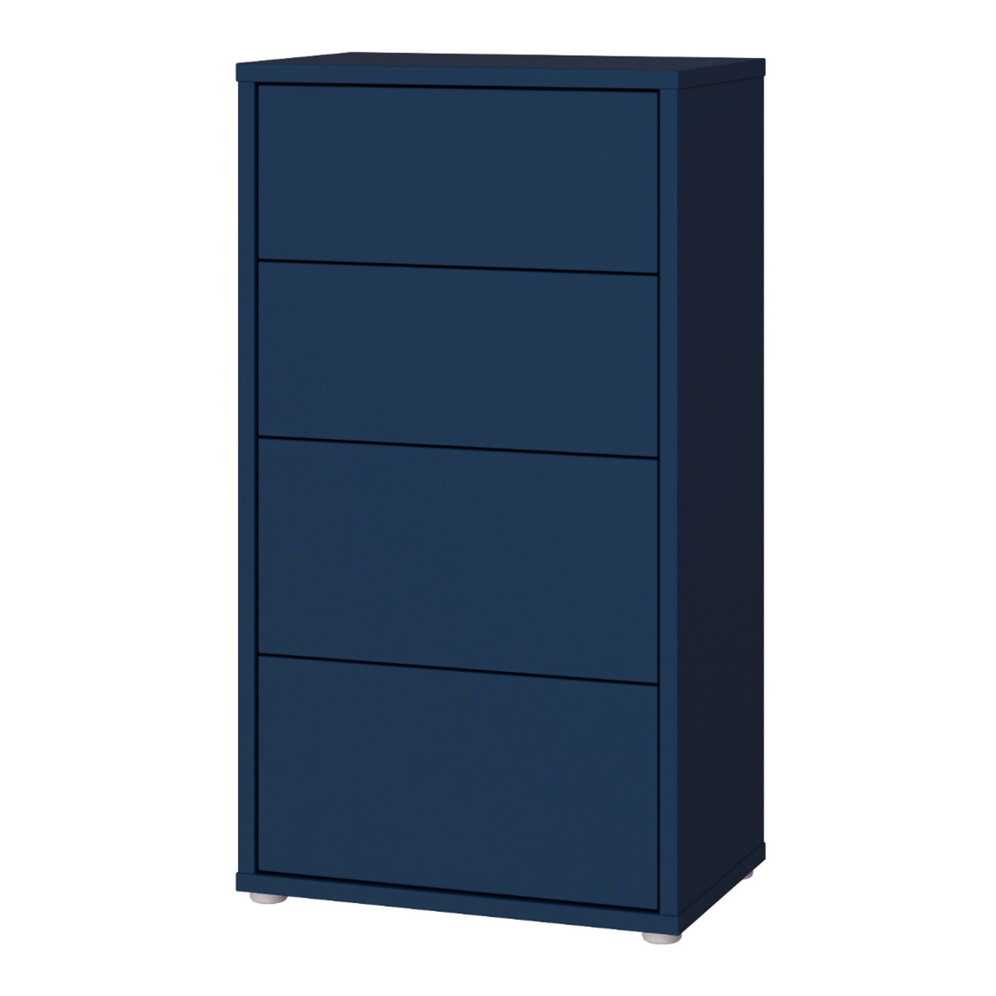 Bloc Tall 4 Drawer Chest in Night Blue - Industrious Decor
