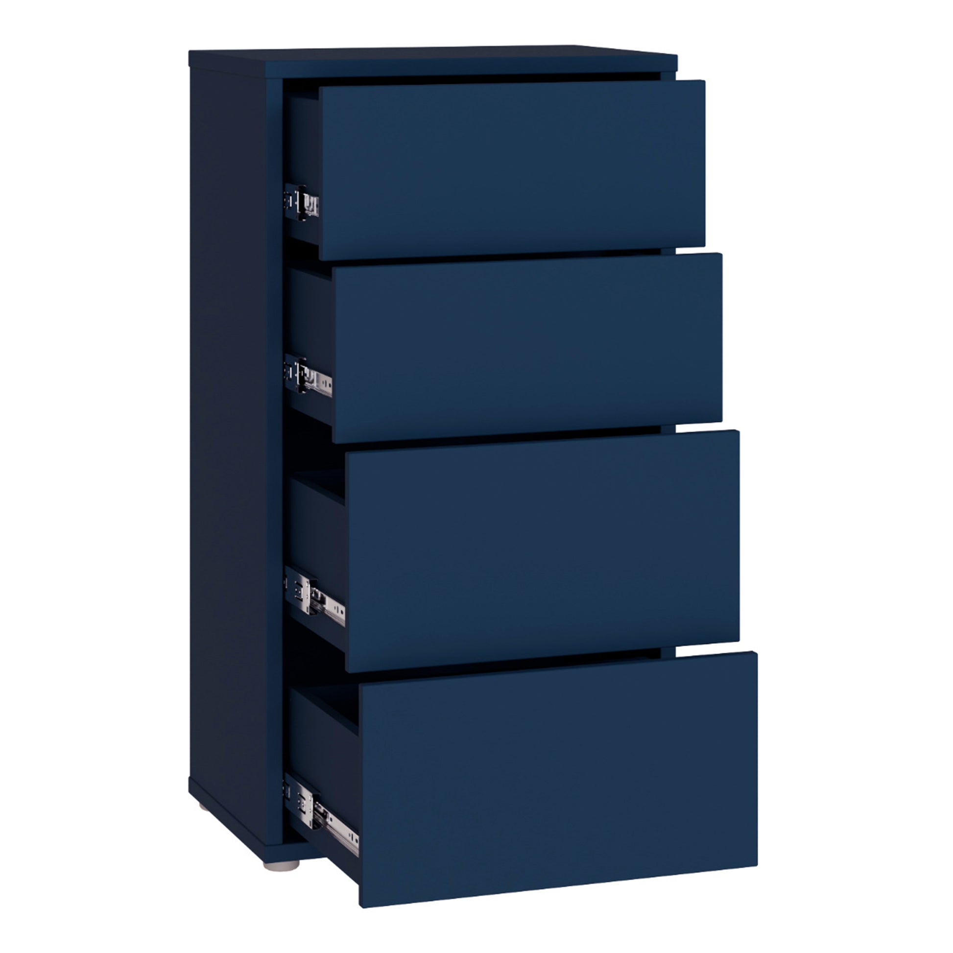 Bloc Tall 4 Drawer Chest in Night Blue - Industrious Decor