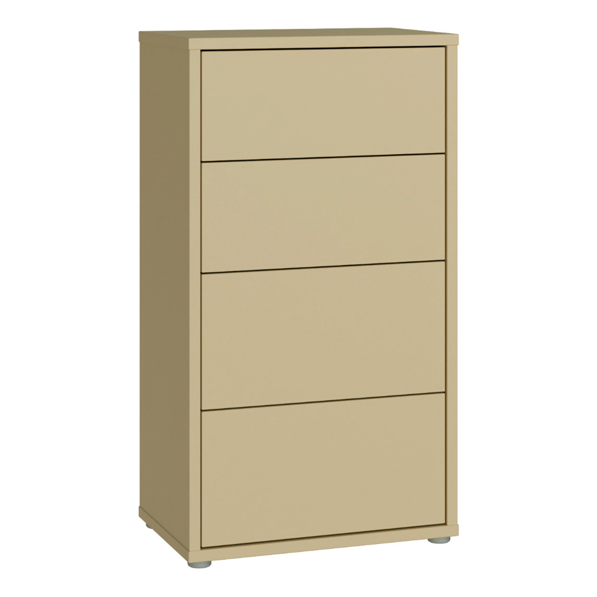 Bloc Tall 4 Drawer Chest in Butter Yellow - Industrious Decor