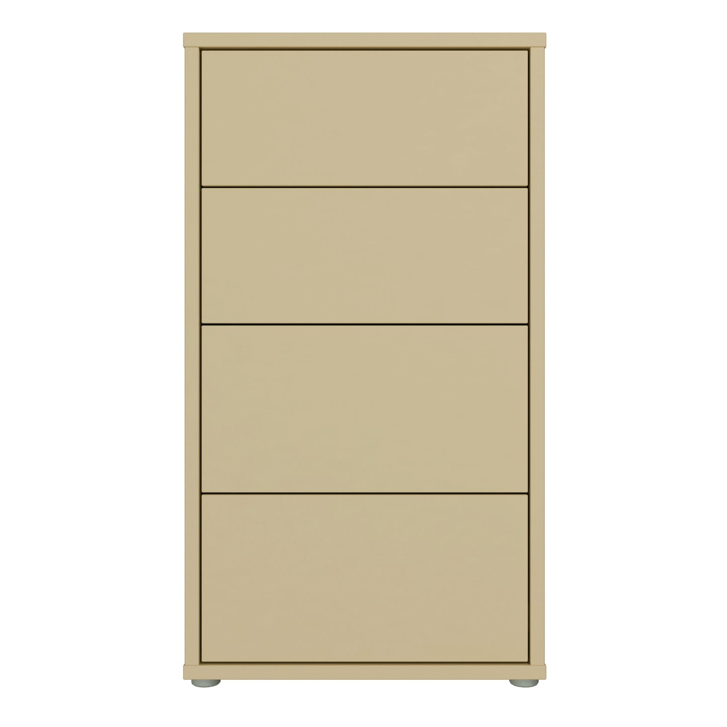 Bloc Tall 4 Drawer Chest in Butter Yellow - Industrious Decor