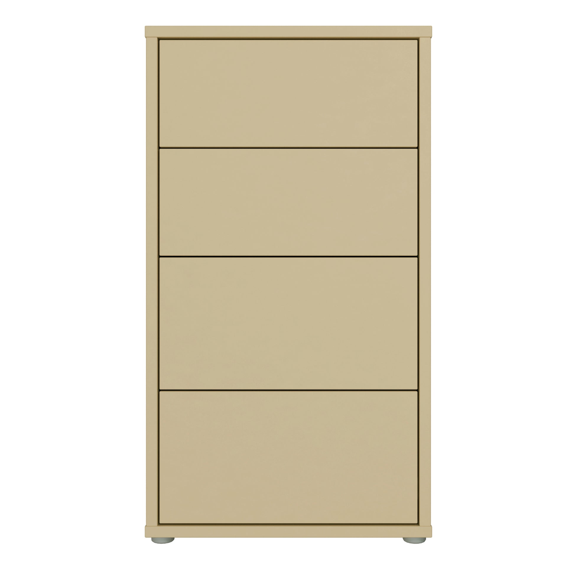 Bloc Tall 4 Drawer Chest in Butter Yellow - Industrious Decor