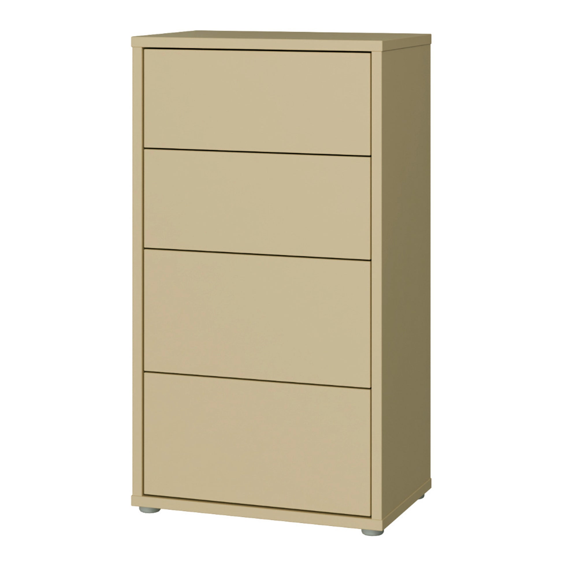 Bloc Tall 4 Drawer Chest in Butter Yellow - Industrious Decor