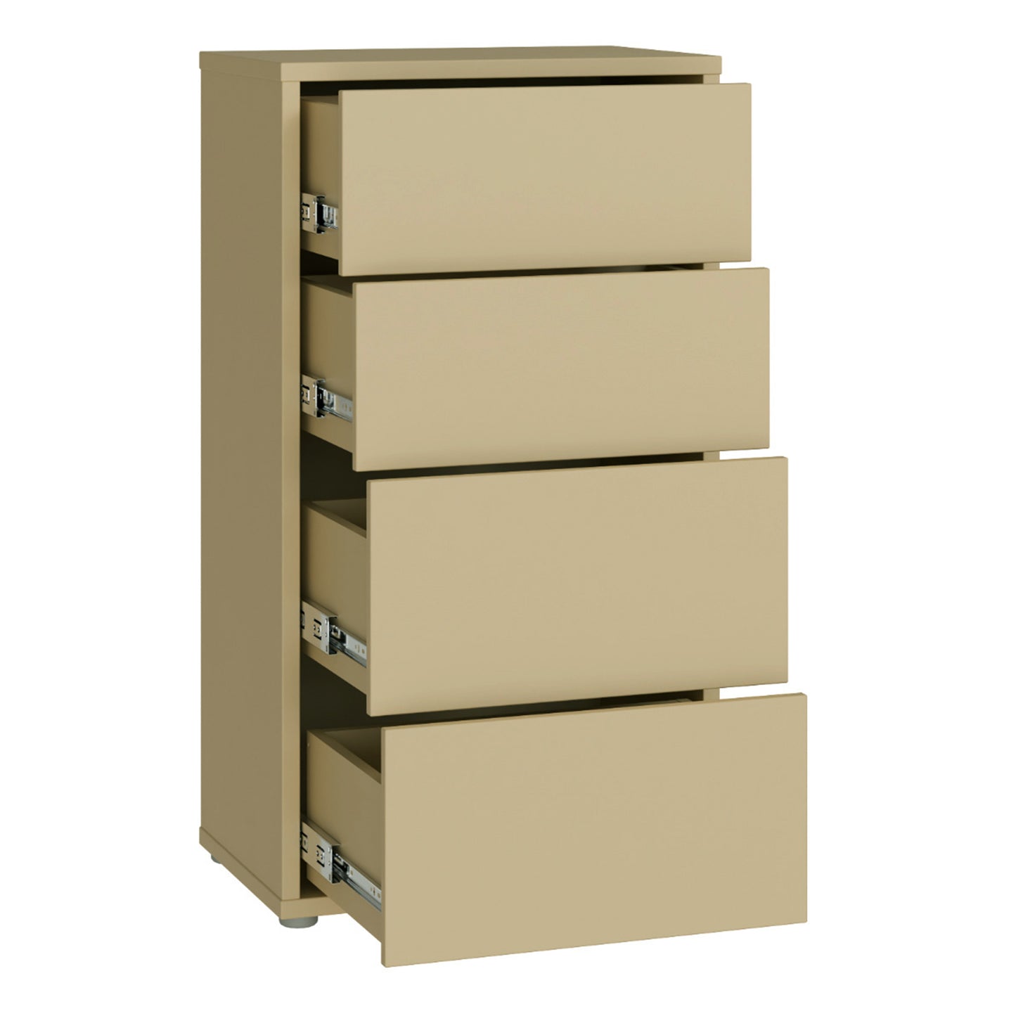 Bloc Tall 4 Drawer Chest in Butter Yellow - Industrious Decor