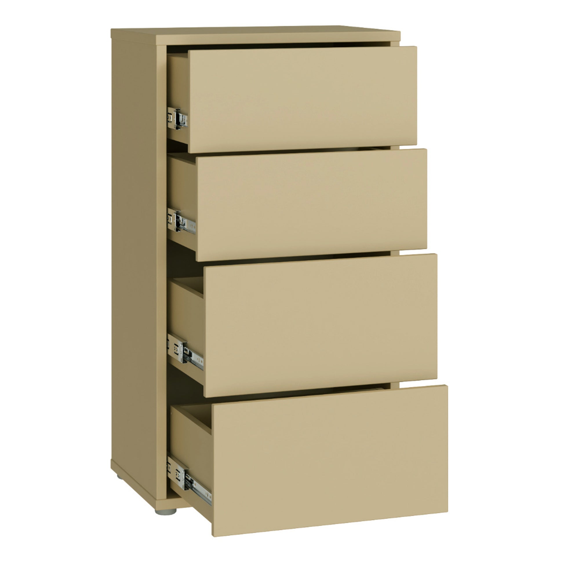 Bloc Tall 4 Drawer Chest in Butter Yellow - Industrious Decor