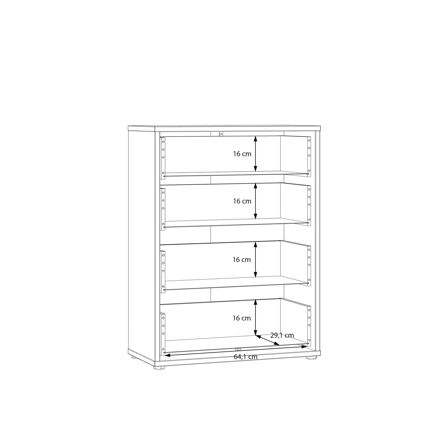 Bloc 4 Drawer Chest in Terracotta - Industrious Decor