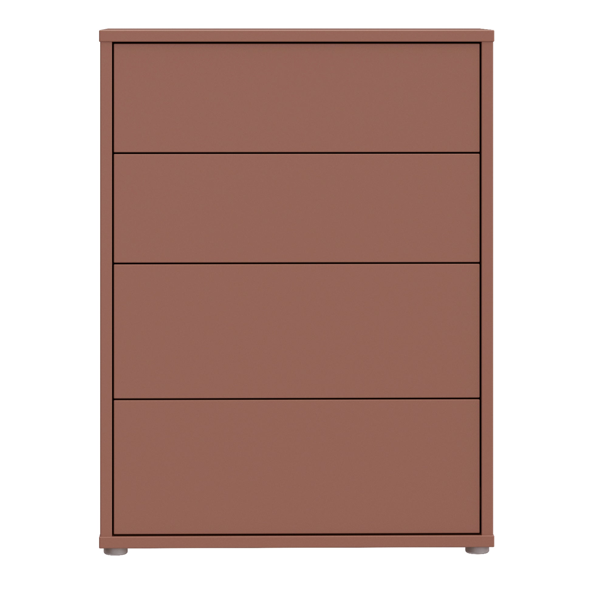 Bloc 4 Drawer Chest in Terracotta - Industrious Decor