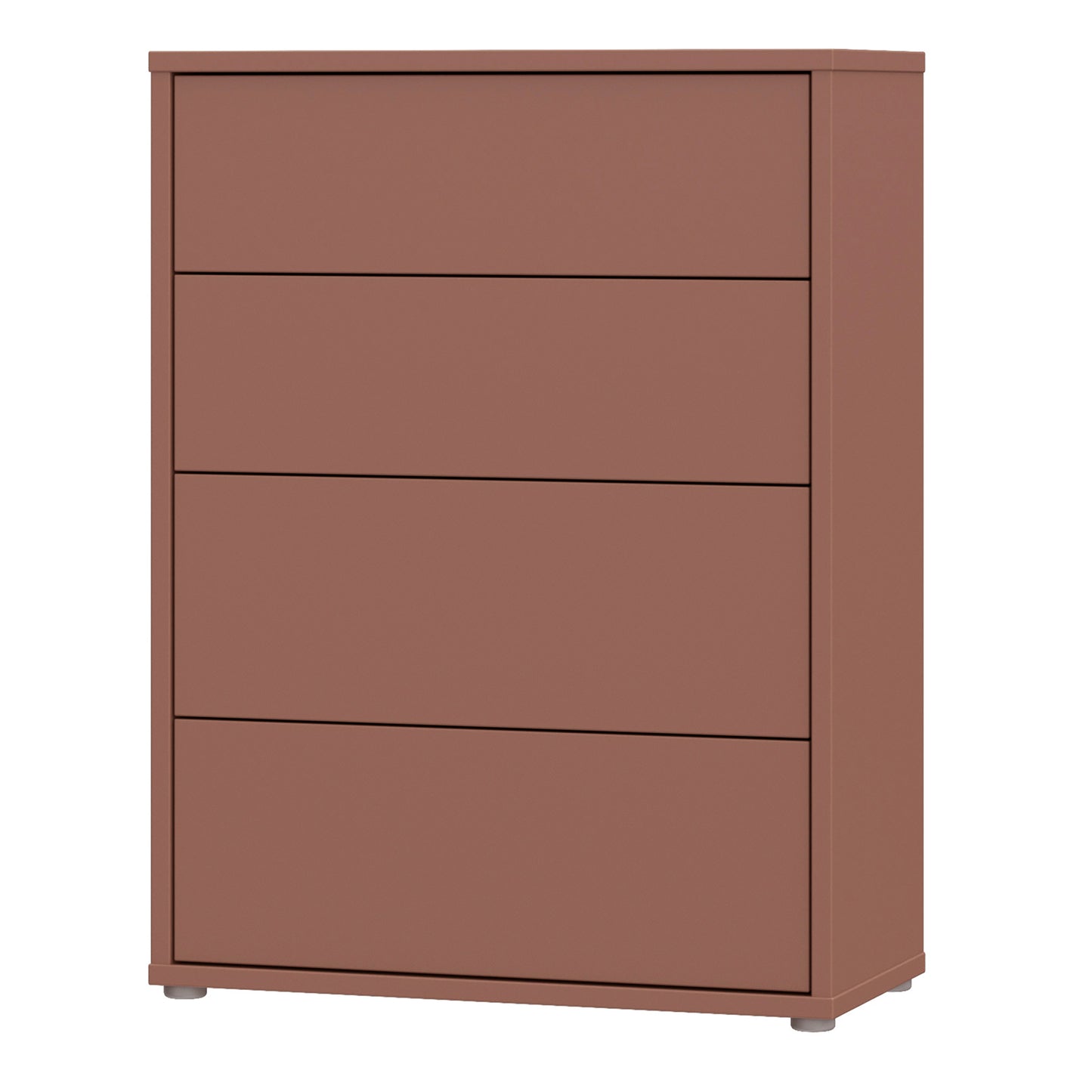 Bloc 4 Drawer Chest in Terracotta - Industrious Decor