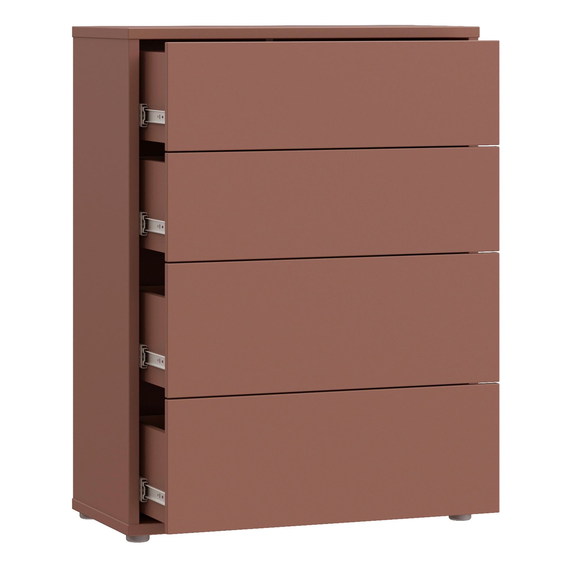 Bloc 4 Drawer Chest in Terracotta - Industrious Decor