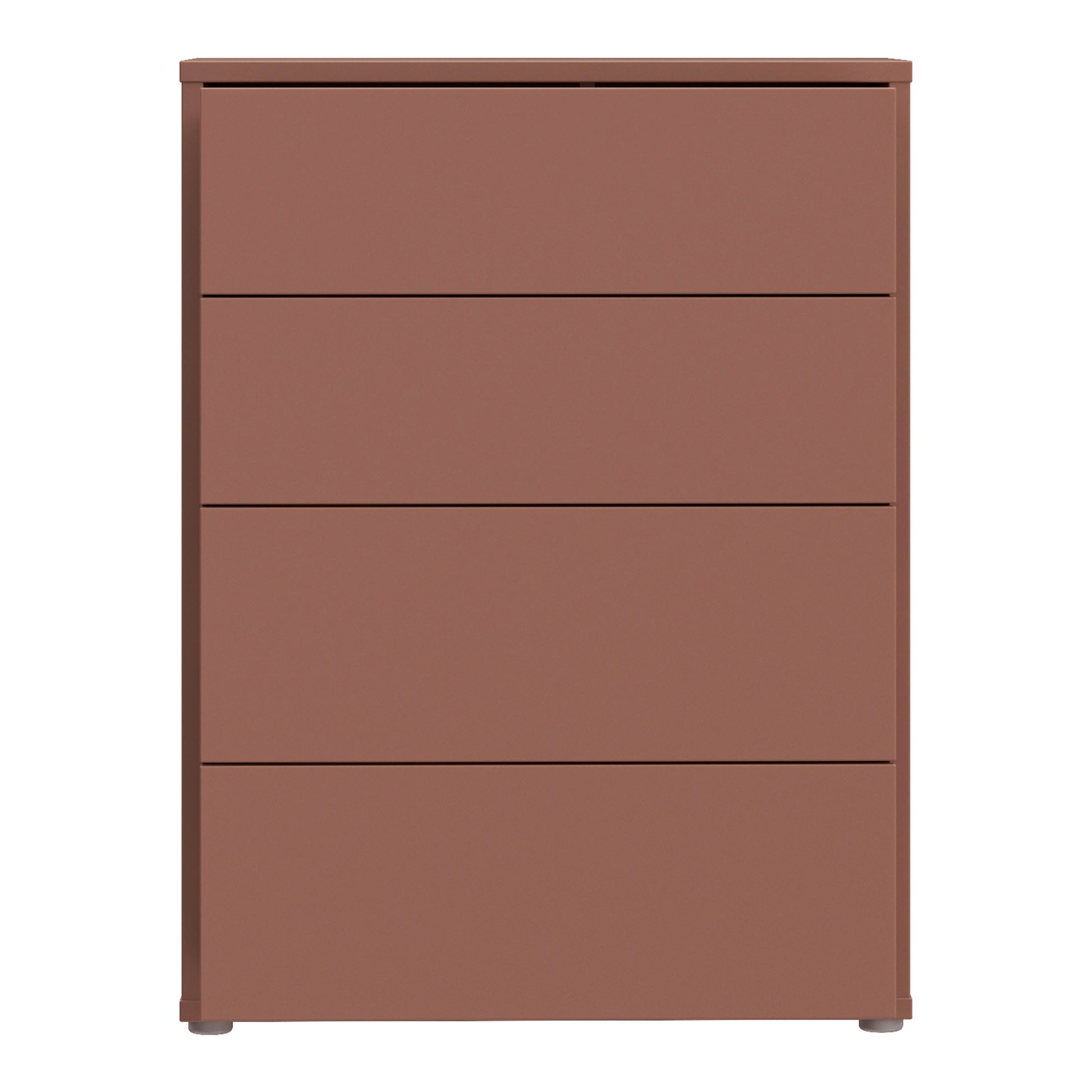 Bloc 4 Drawer Chest in Terracotta - Industrious Decor