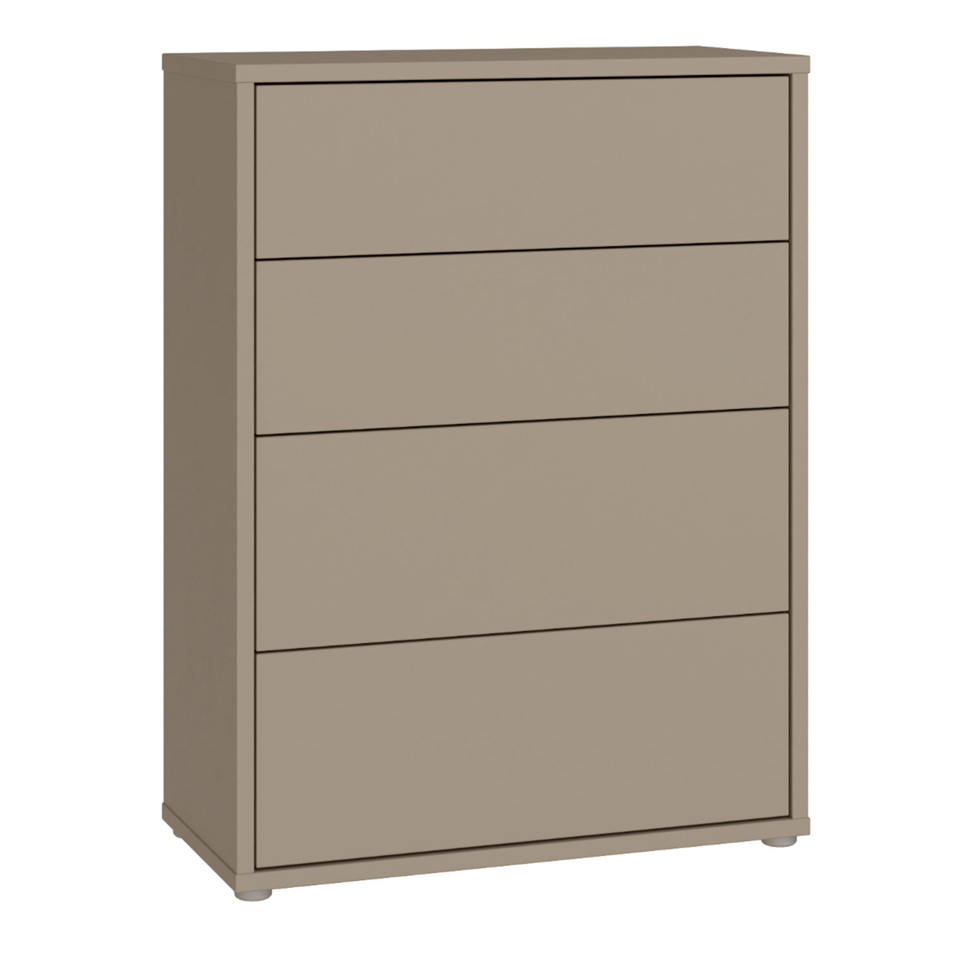 Bloc 4 Drawer Chest in Taupe - Industrious Decor