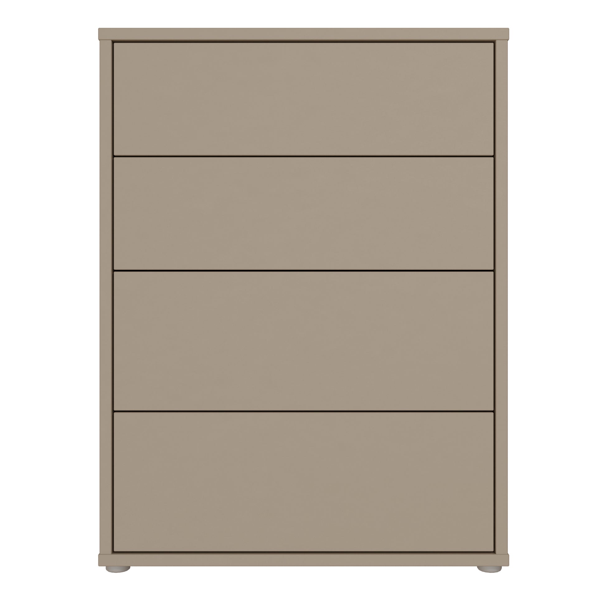 Bloc 4 Drawer Chest in Taupe - Industrious Decor