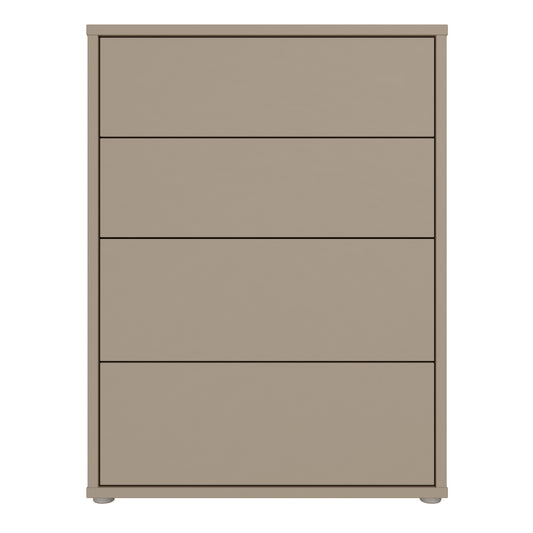 Bloc 4 Drawer Chest in Taupe - Industrious Decor