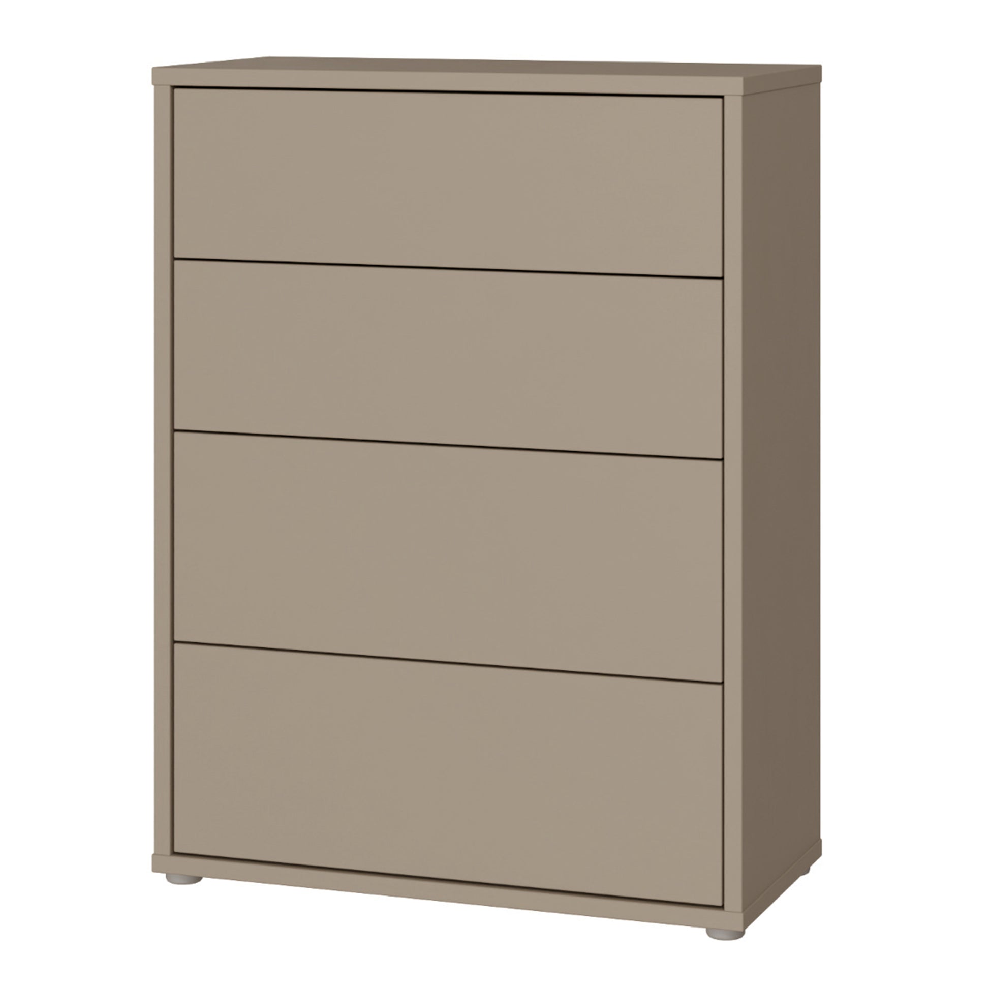 Bloc 4 Drawer Chest in Taupe - Industrious Decor