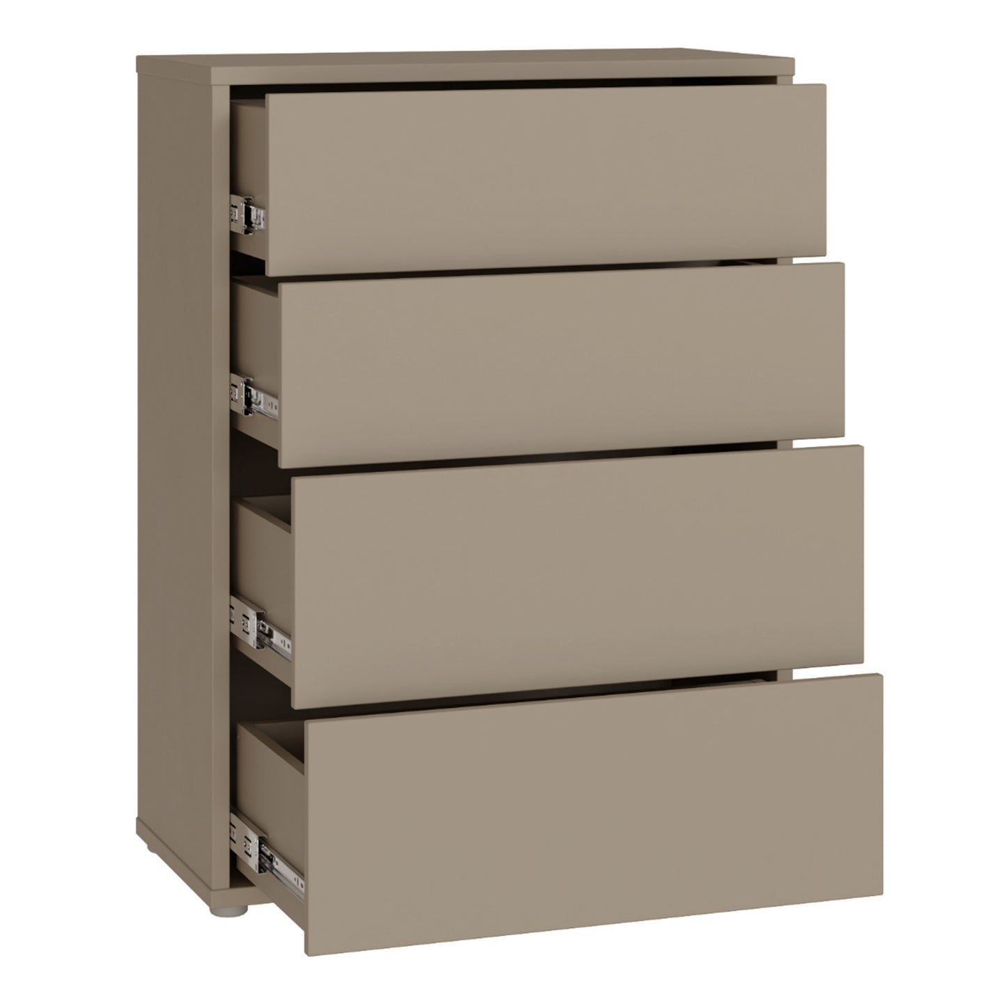 Bloc 4 Drawer Chest in Taupe - Industrious Decor