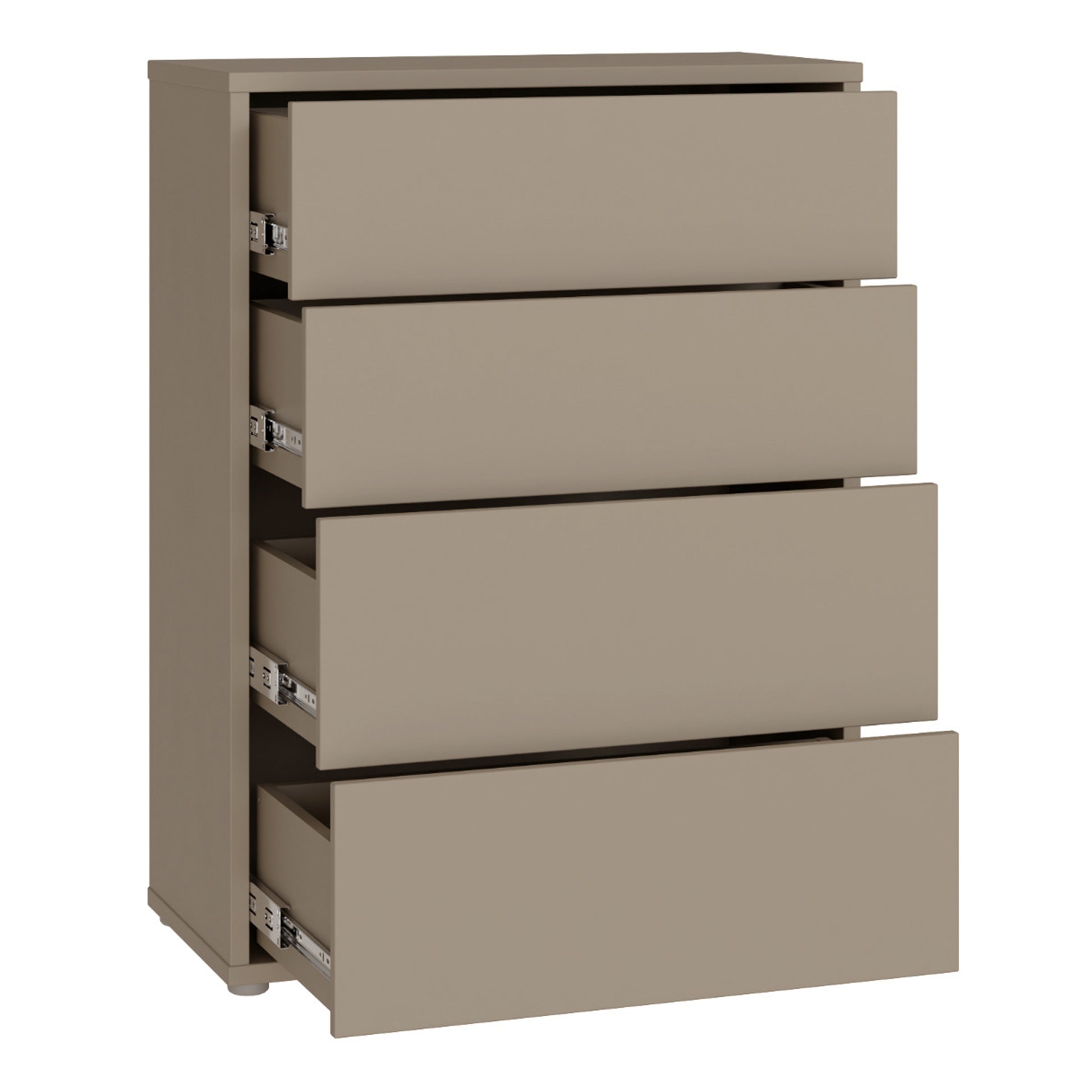 Bloc 4 Drawer Chest in Taupe - Industrious Decor