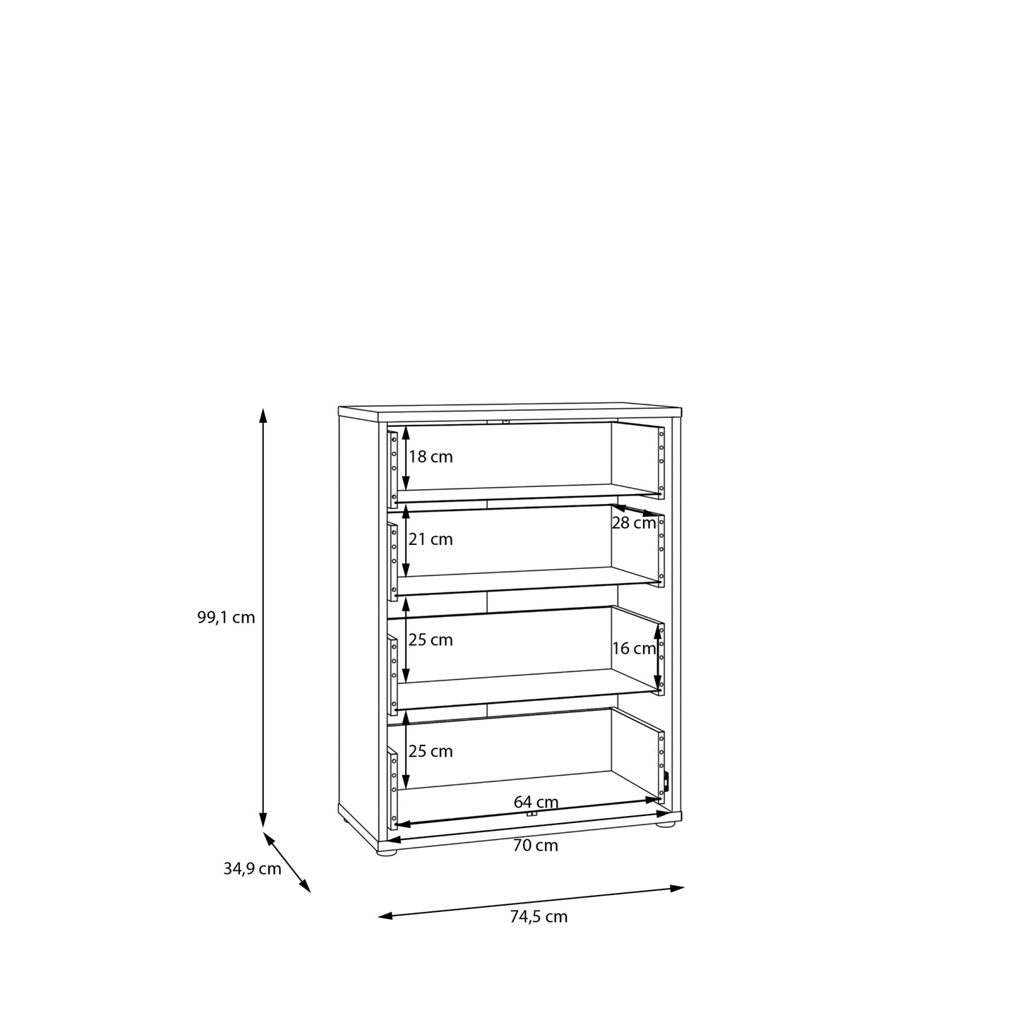 Bloc 4 Drawer Chest in Butter Yellow - Industrious Decor