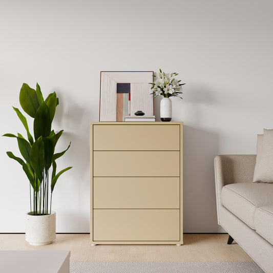 Bloc 4 Drawer Chest in Butter Yellow - Industrious Decor