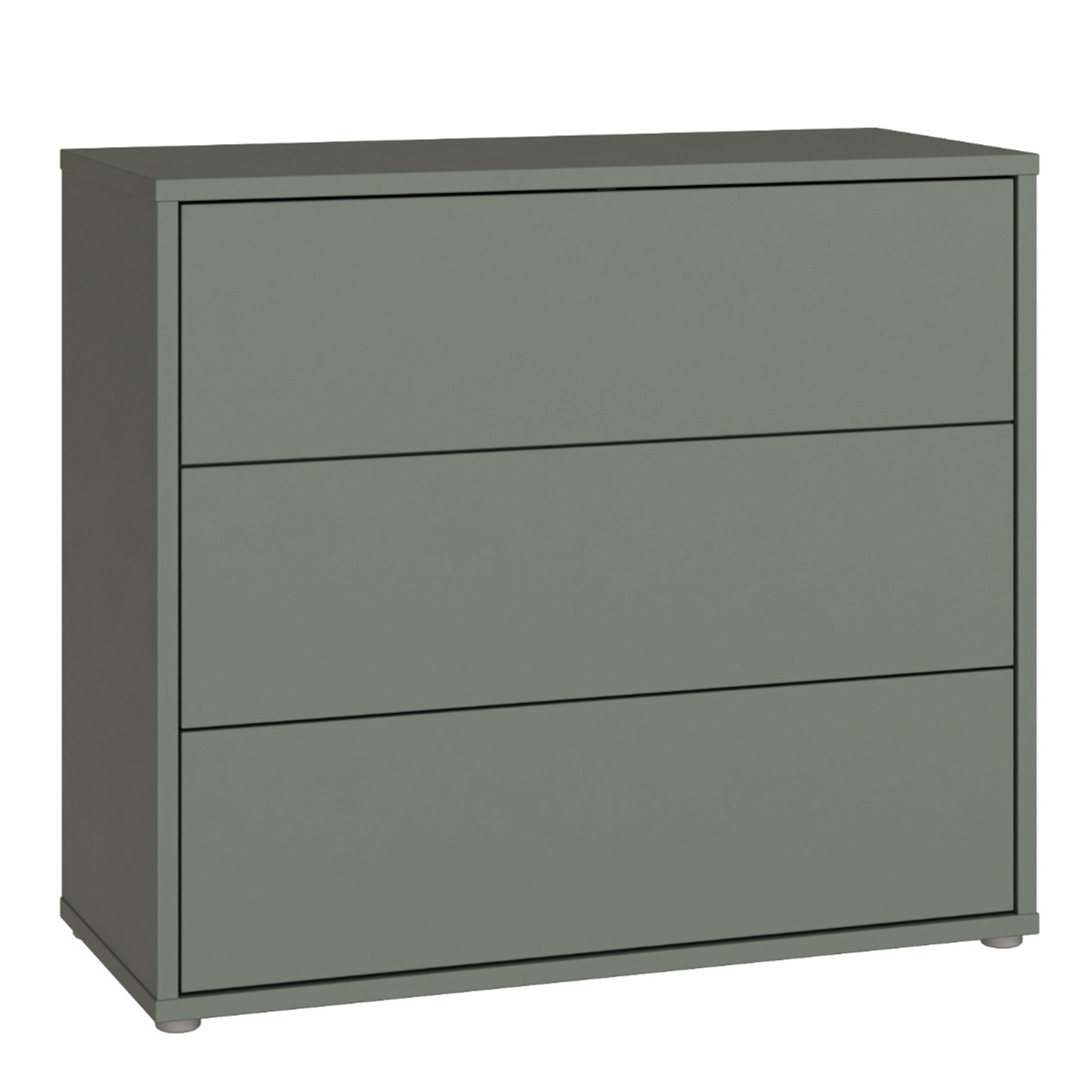 Bloc 3 Drawer Chest in Sage Green - Industrious Decor