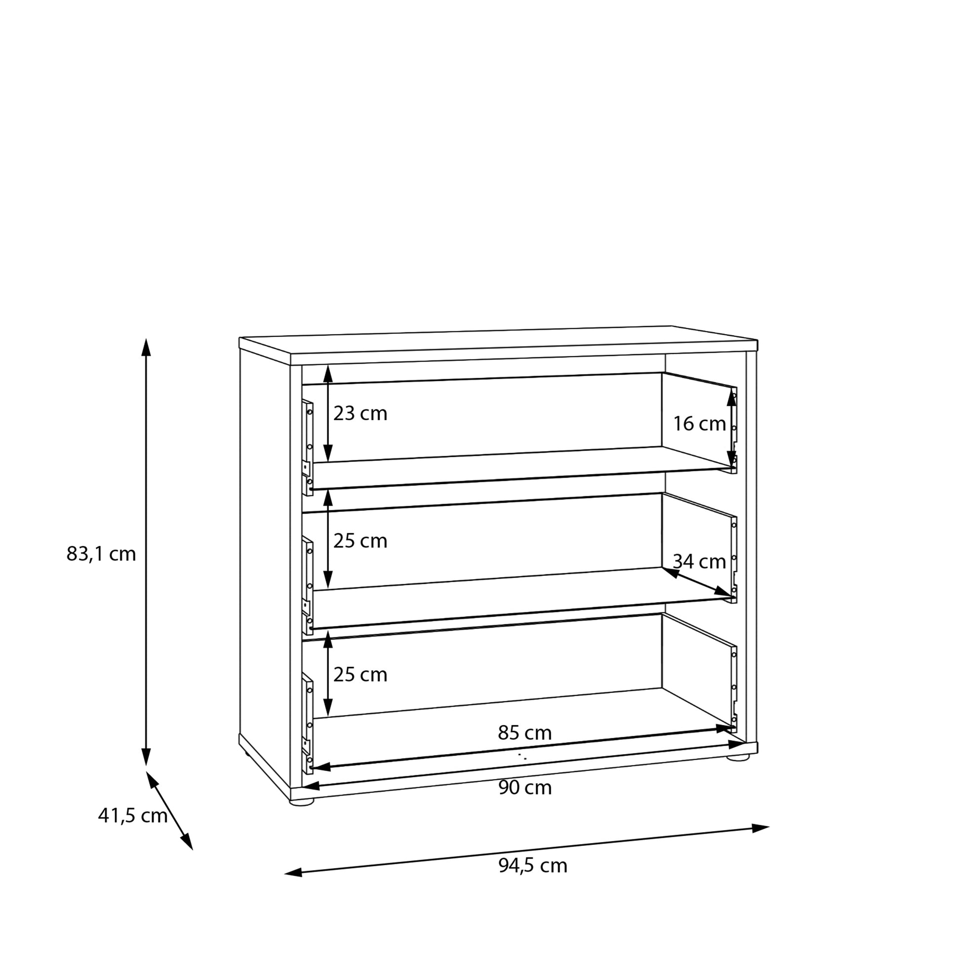 Bloc 3 Drawer Chest in Sage Green - Industrious Decor